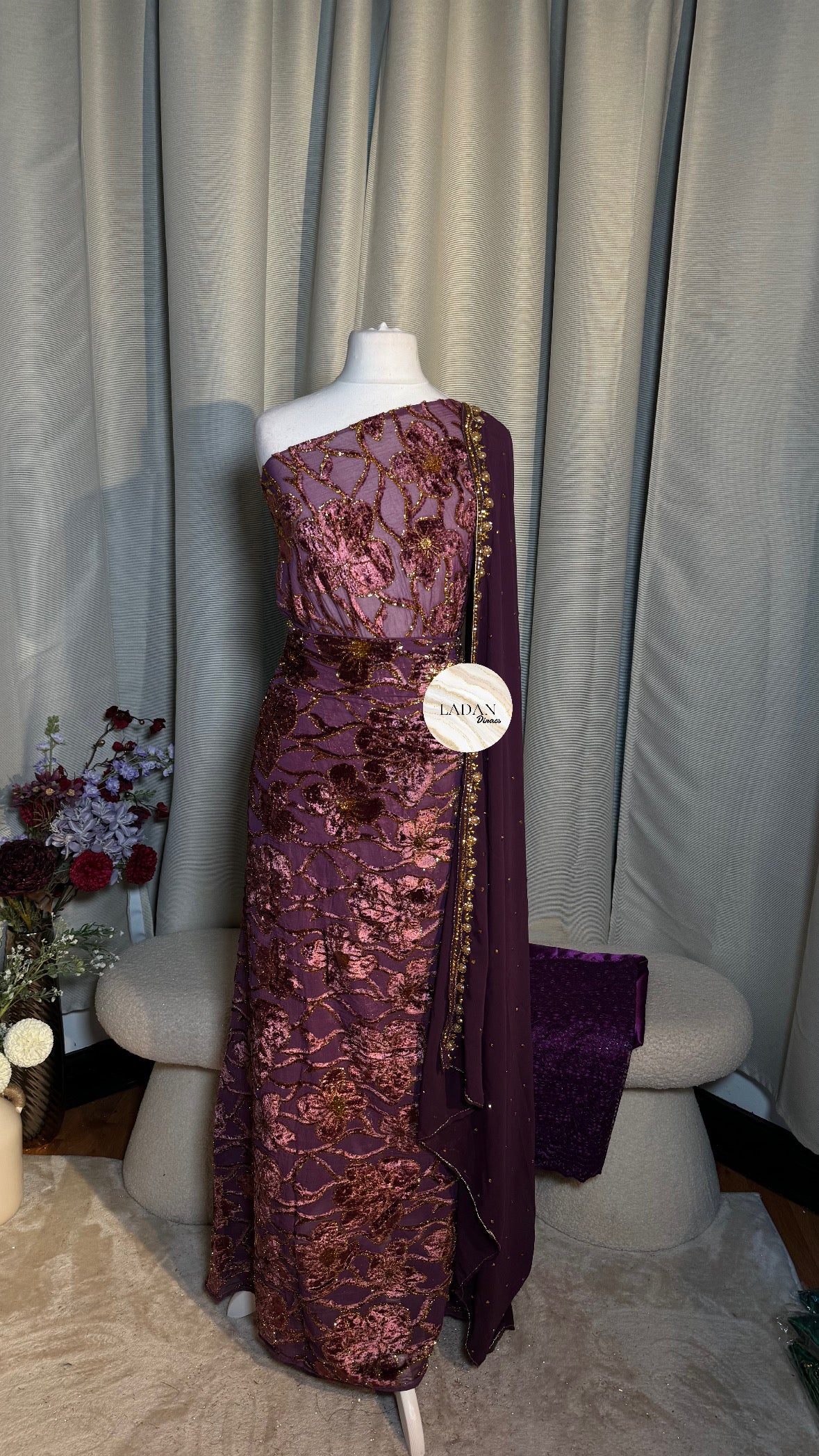 Luxury Maqbal Collection | Purple Dirac Set