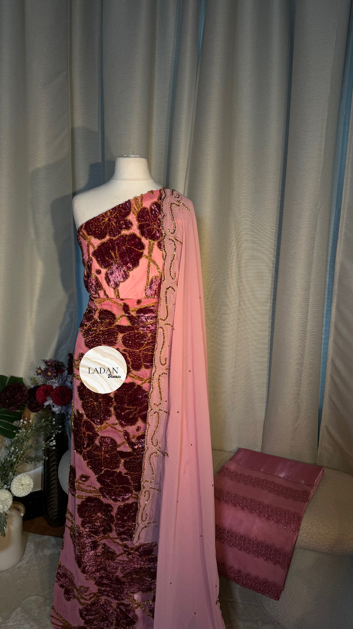 Luxury Maqbal Collection | Pink Dirac Set