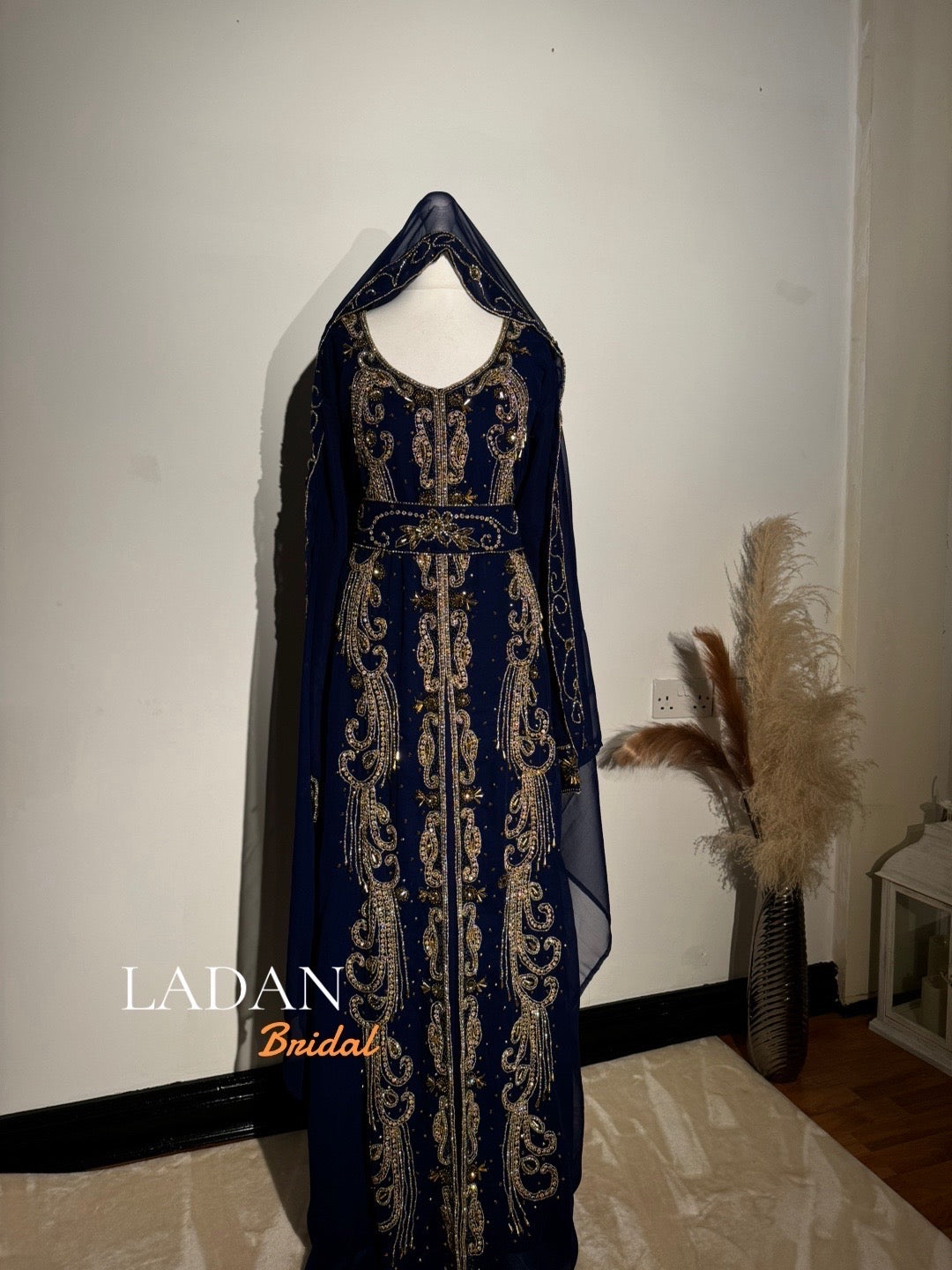 Qamar Nikkah Dress - Navy Blue