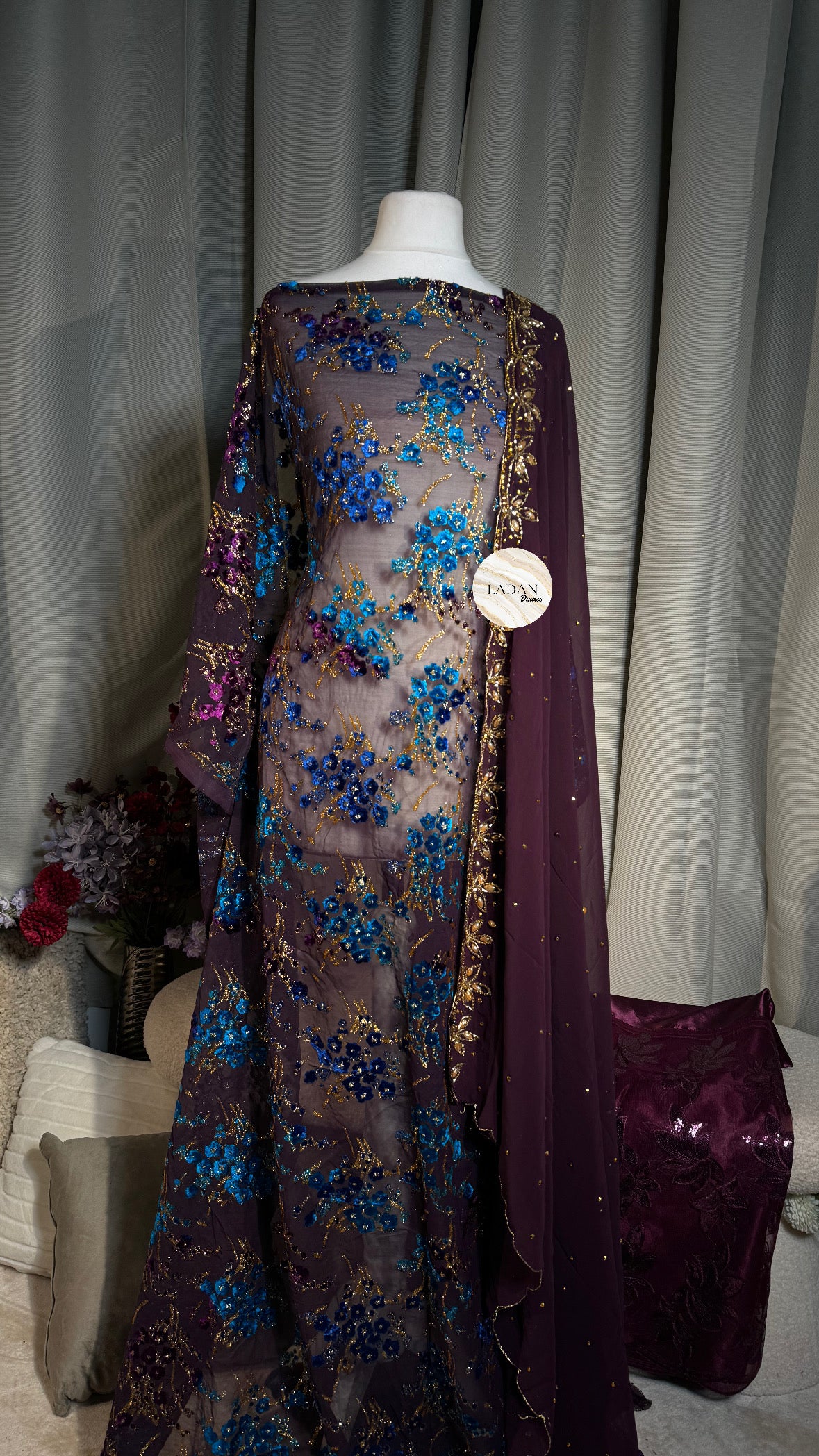 Prestige Maqbal Collection | Purple & Blue Dirac Set