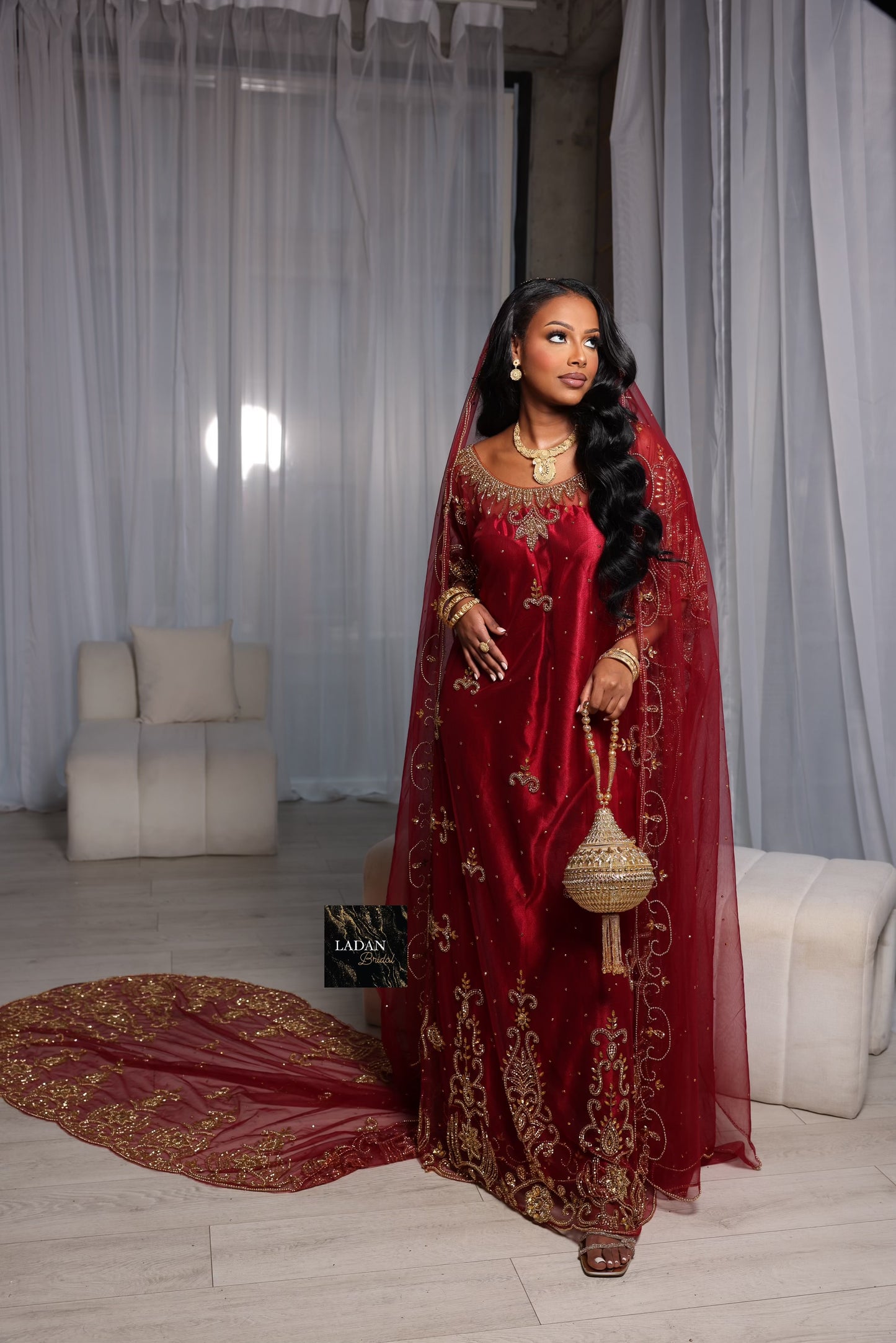 Jamila Bridal Dirac - Maroon