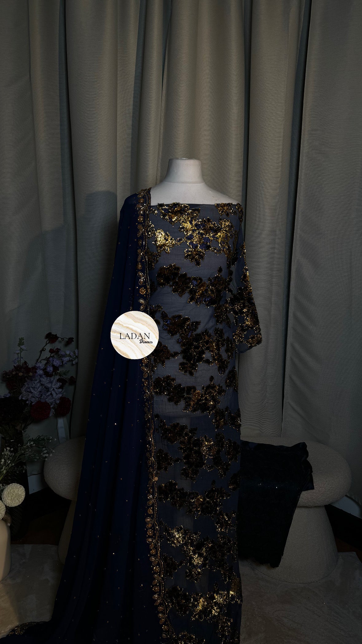 Luxury Maqbal Collection | Blue Dirac Set