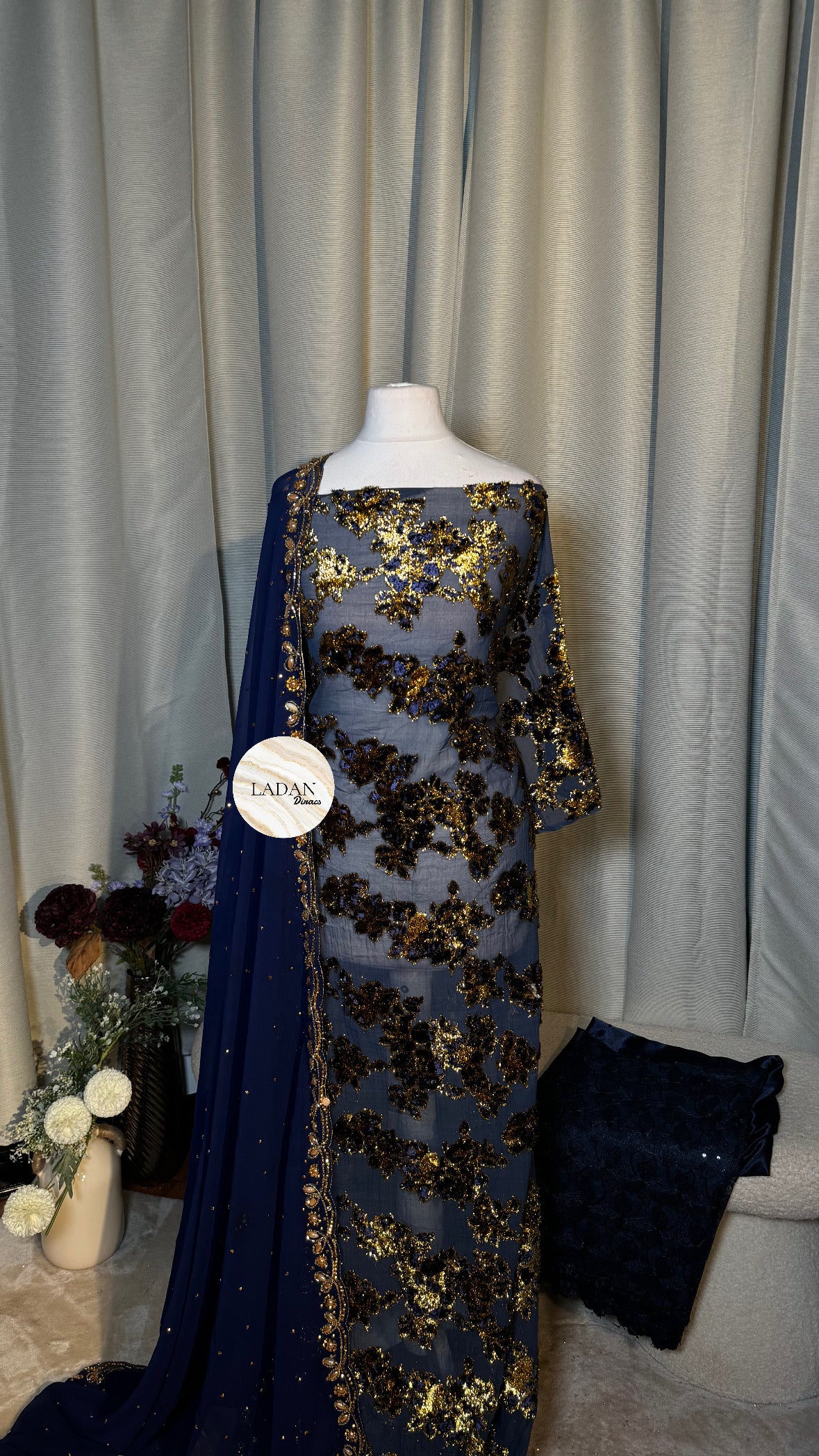 Luxury Maqbal Collection | Blue Dirac Set