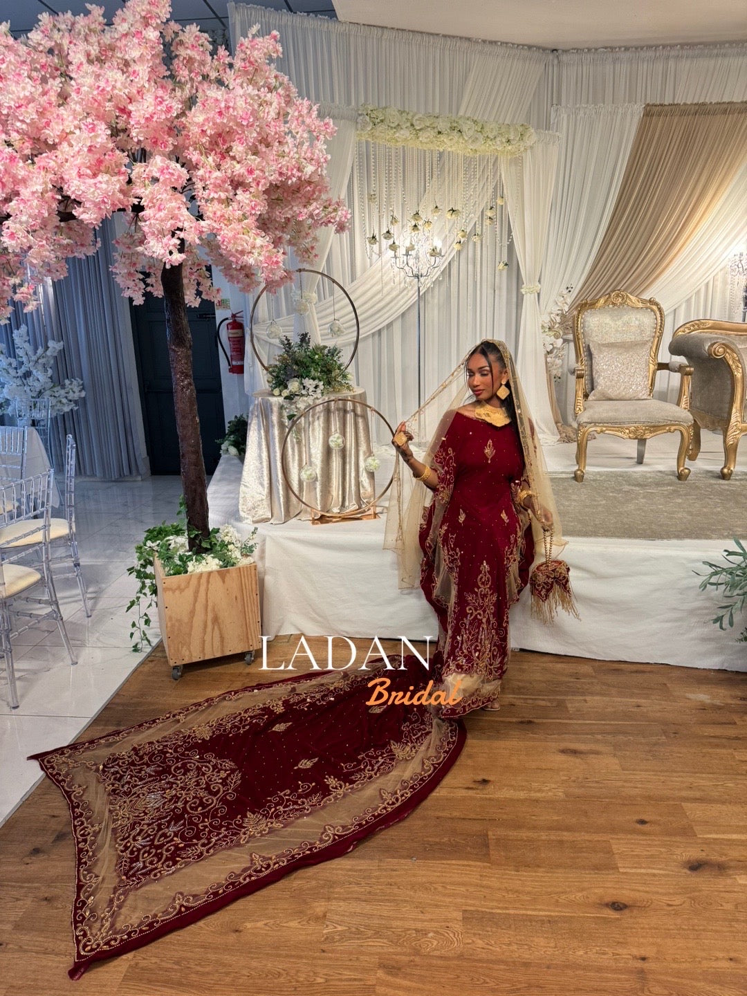 Amal Bridal Dirac - Dark Red
