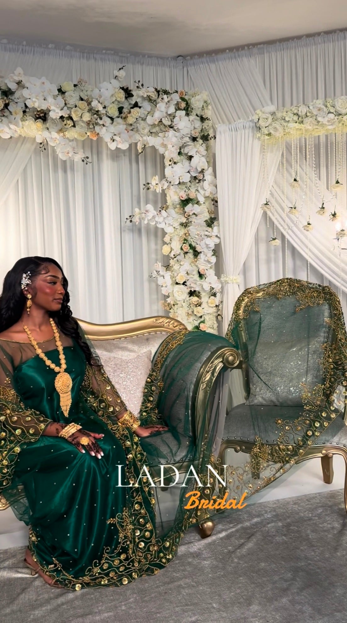 Malab Bridal Dirac - Emerald Green