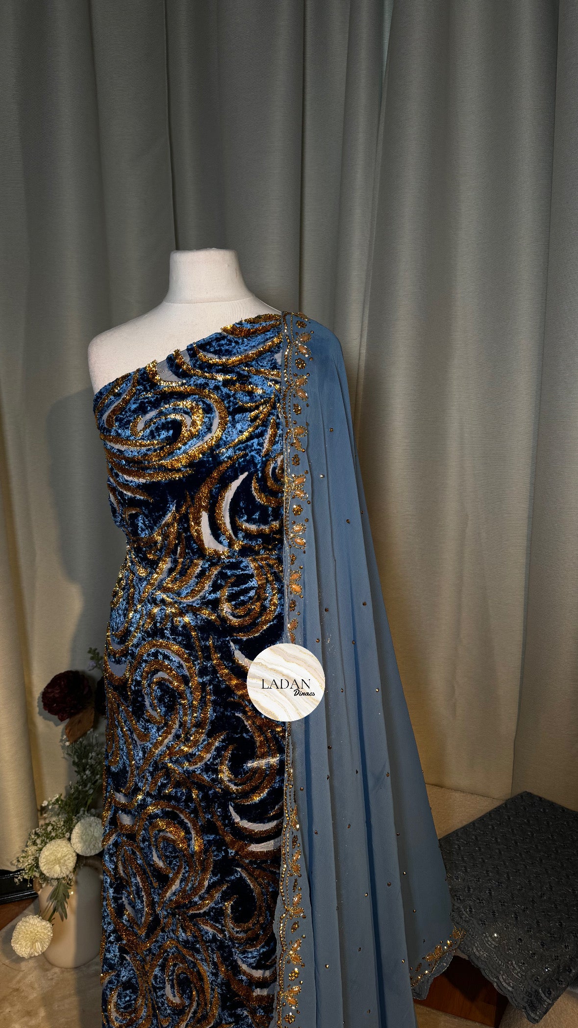 Spiral Maqbal Collection | Blue Dirac Set