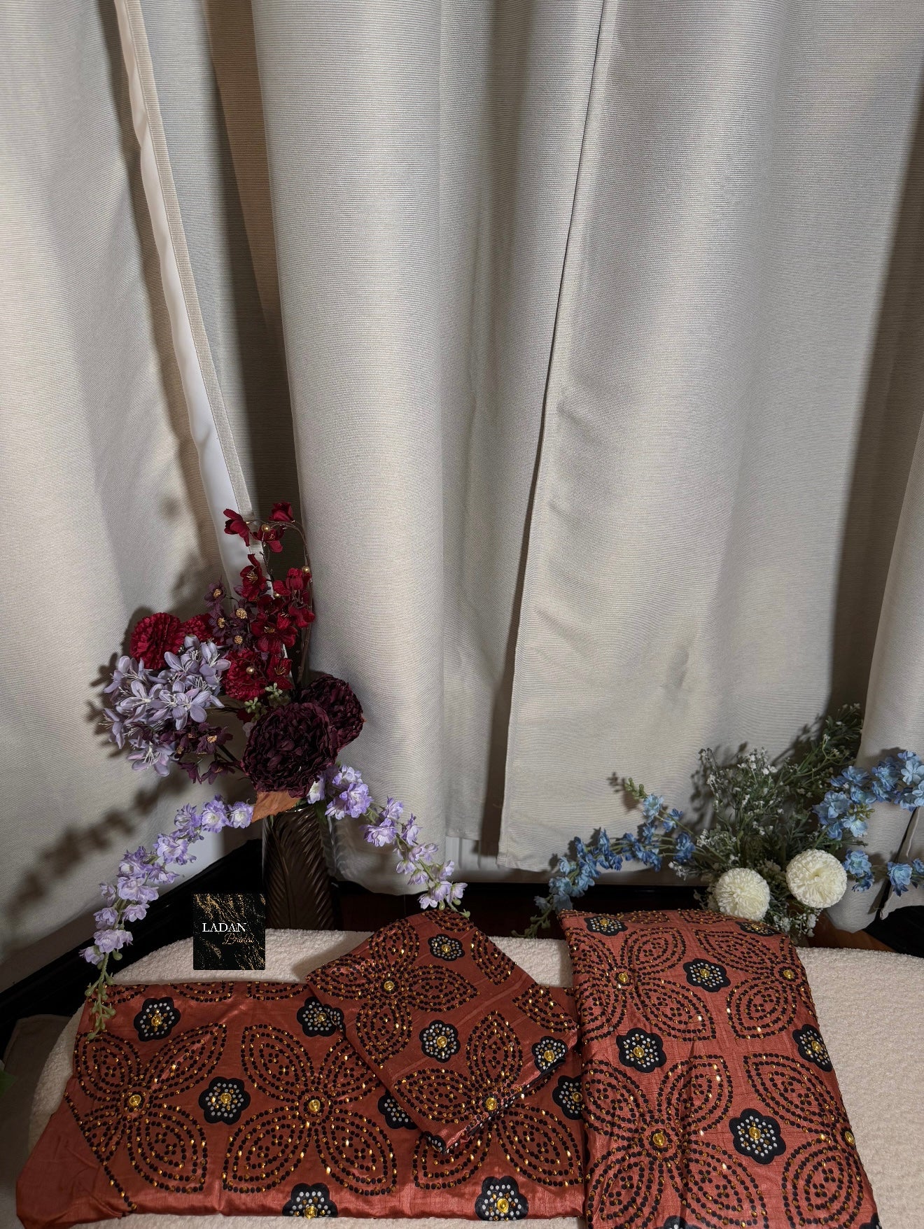 Stone Shaash Set- Rose & Black