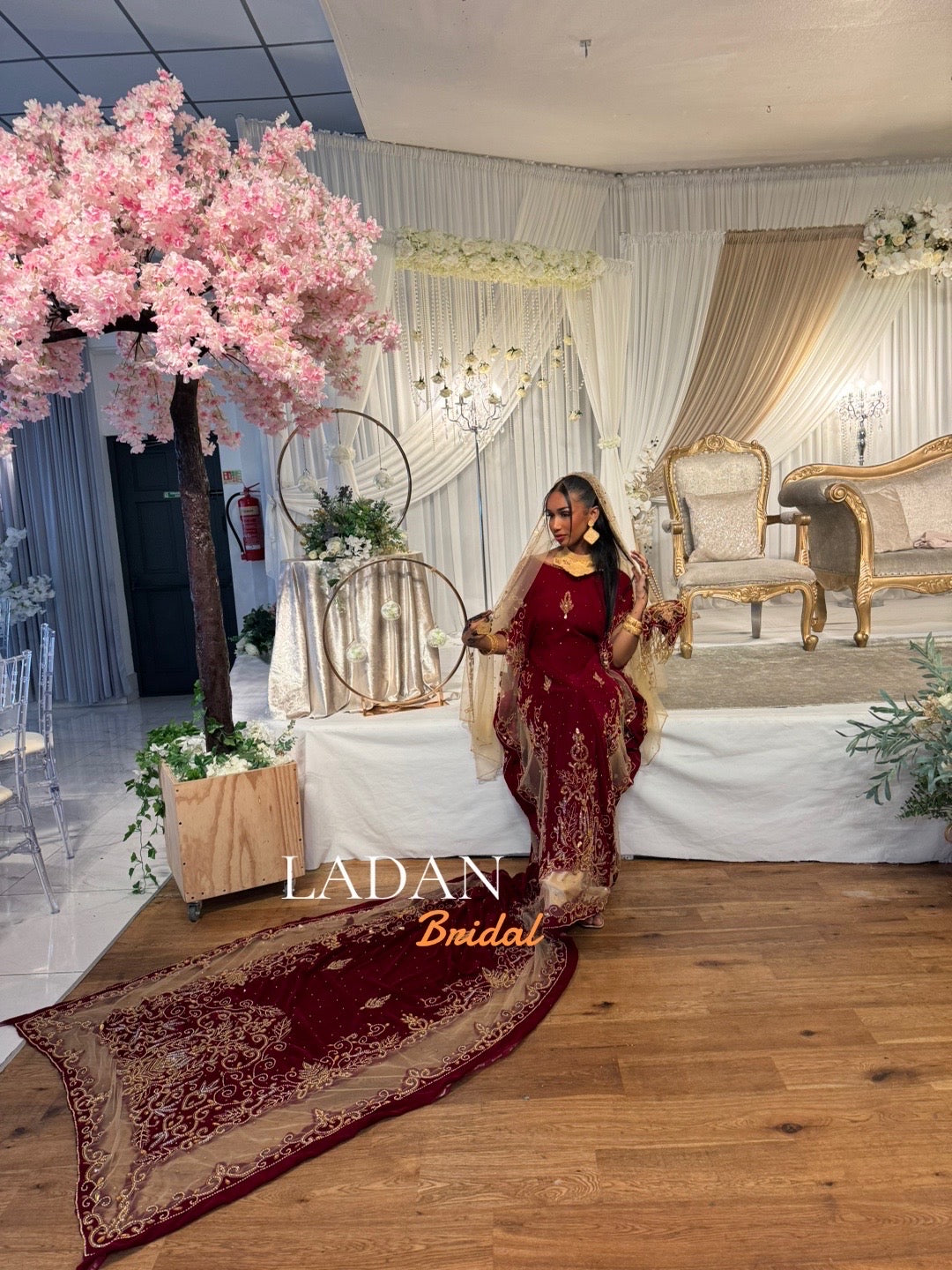 Amal Bridal Dirac - Dark Red