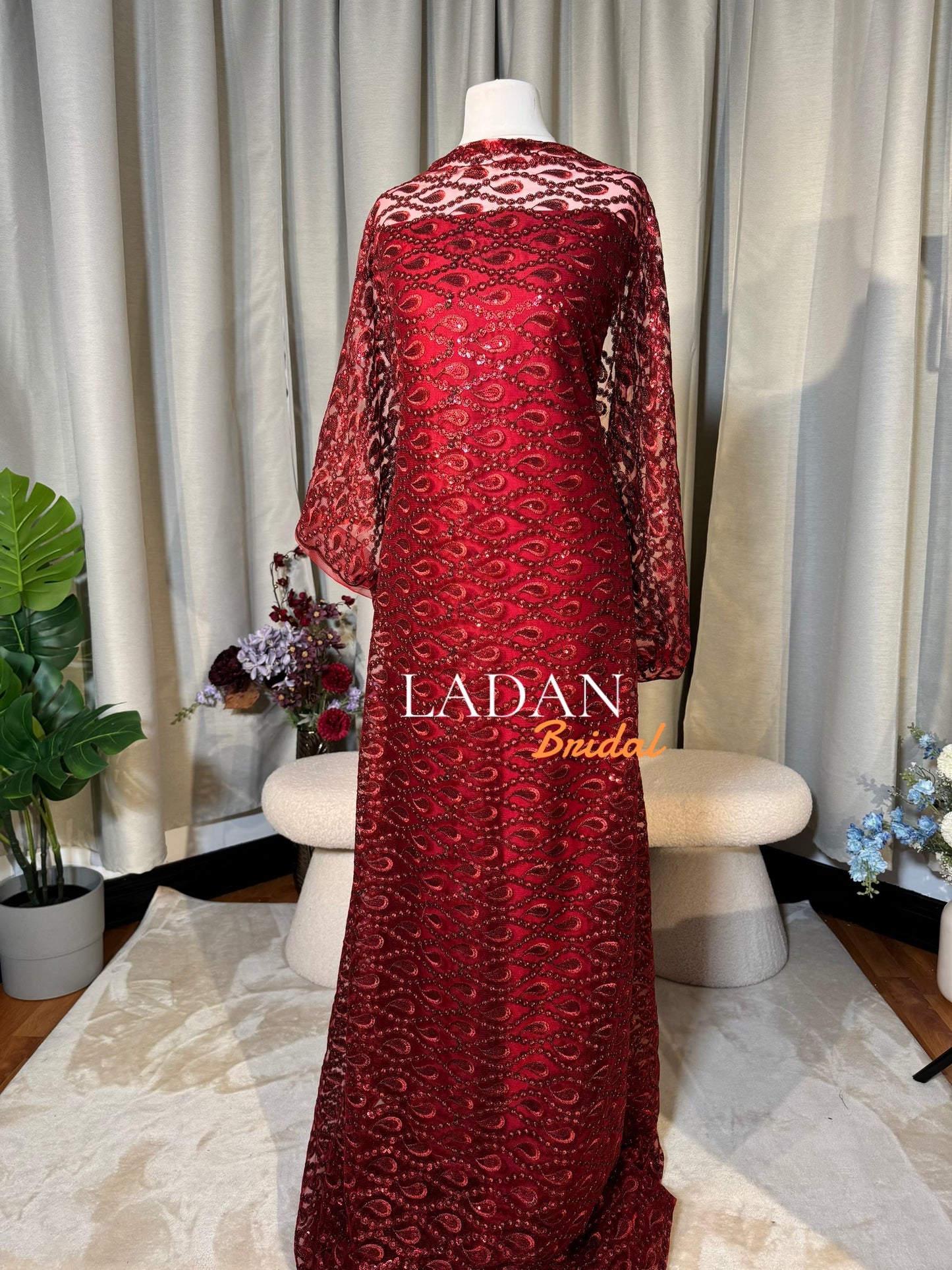 Maroon Lace Dirac
