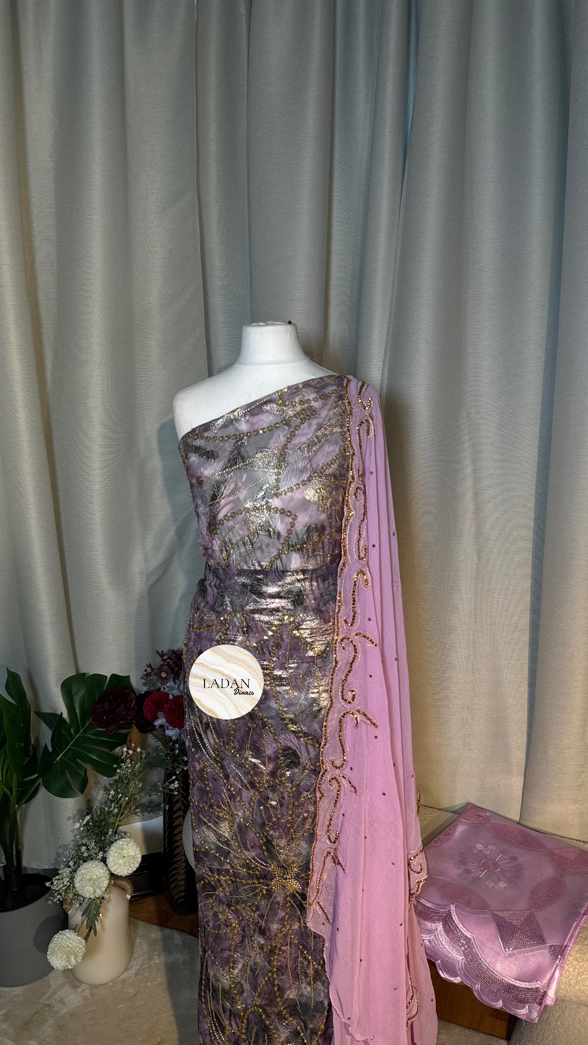 Floral Stone Dirac Collection - Lilac