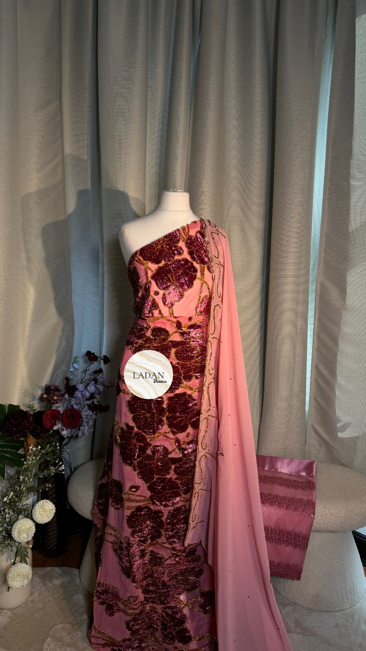 Luxury Maqbal Collection | Pink Dirac Set