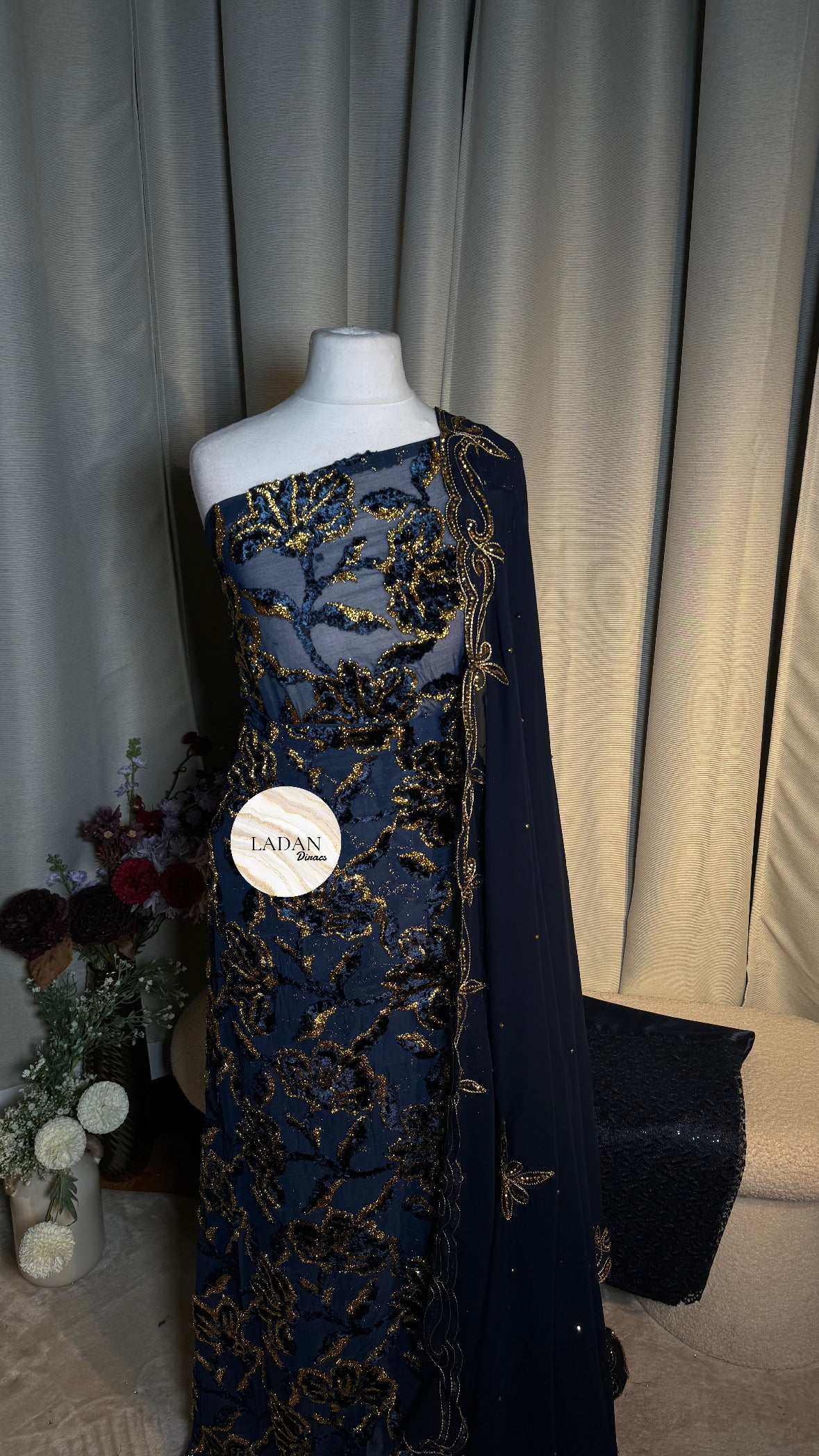 Hibiscus Collection | Navy Blue Dirac Set