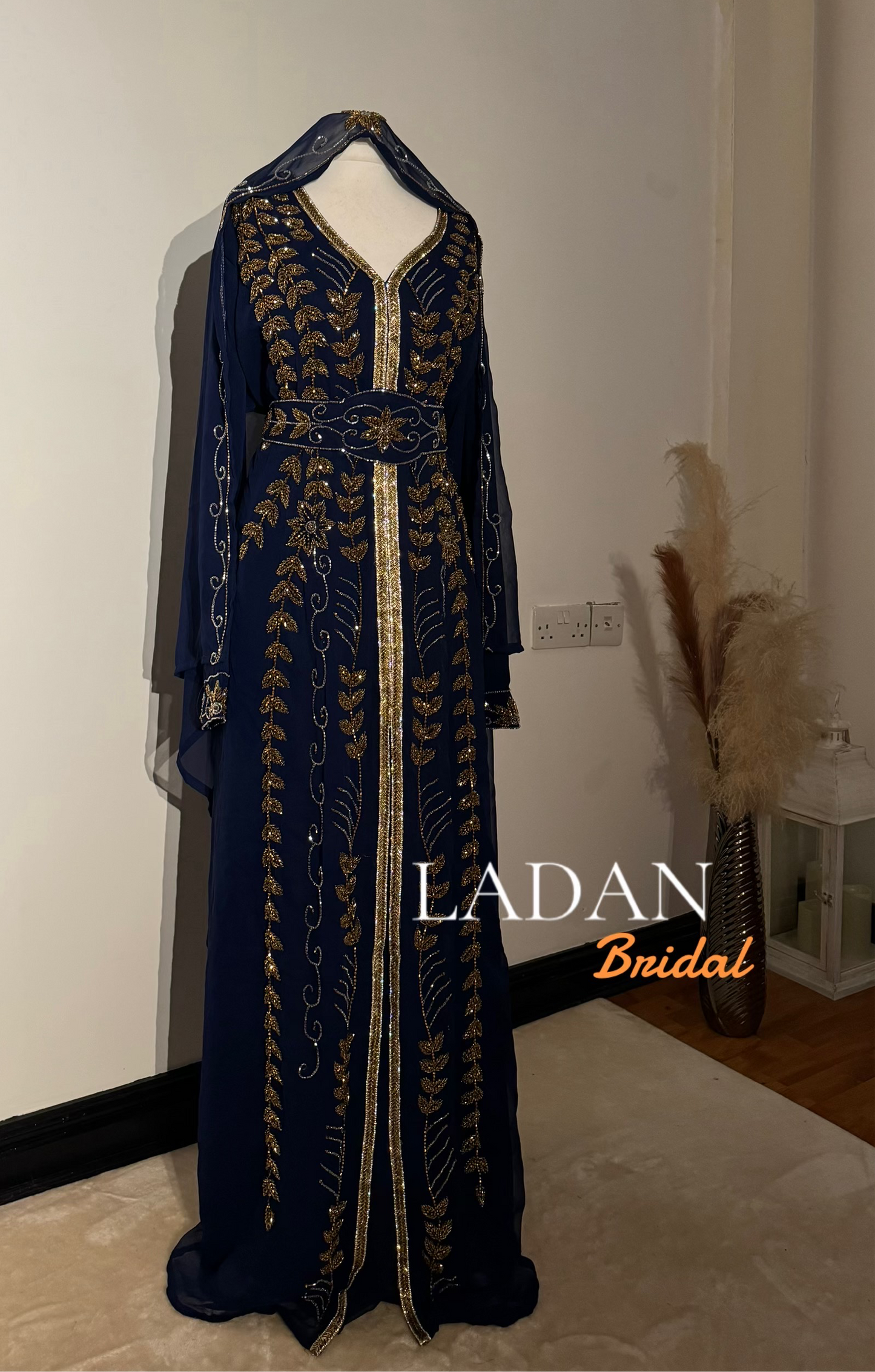 Shamsa Nikkah Dress - Navy Blue