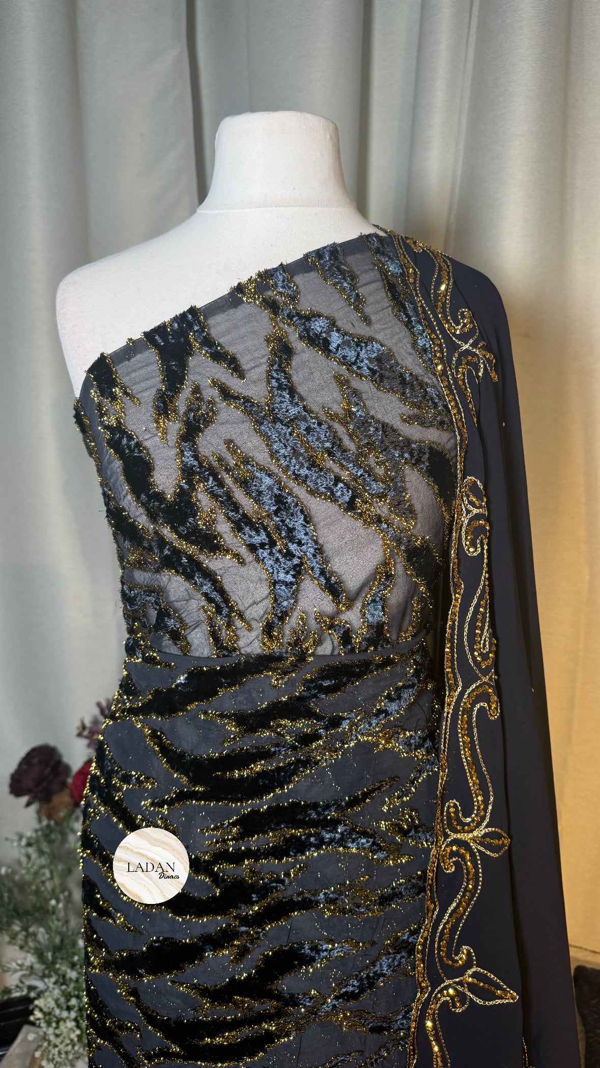 Luxury Maqbal Collection | Midnight Blue Dirac Set