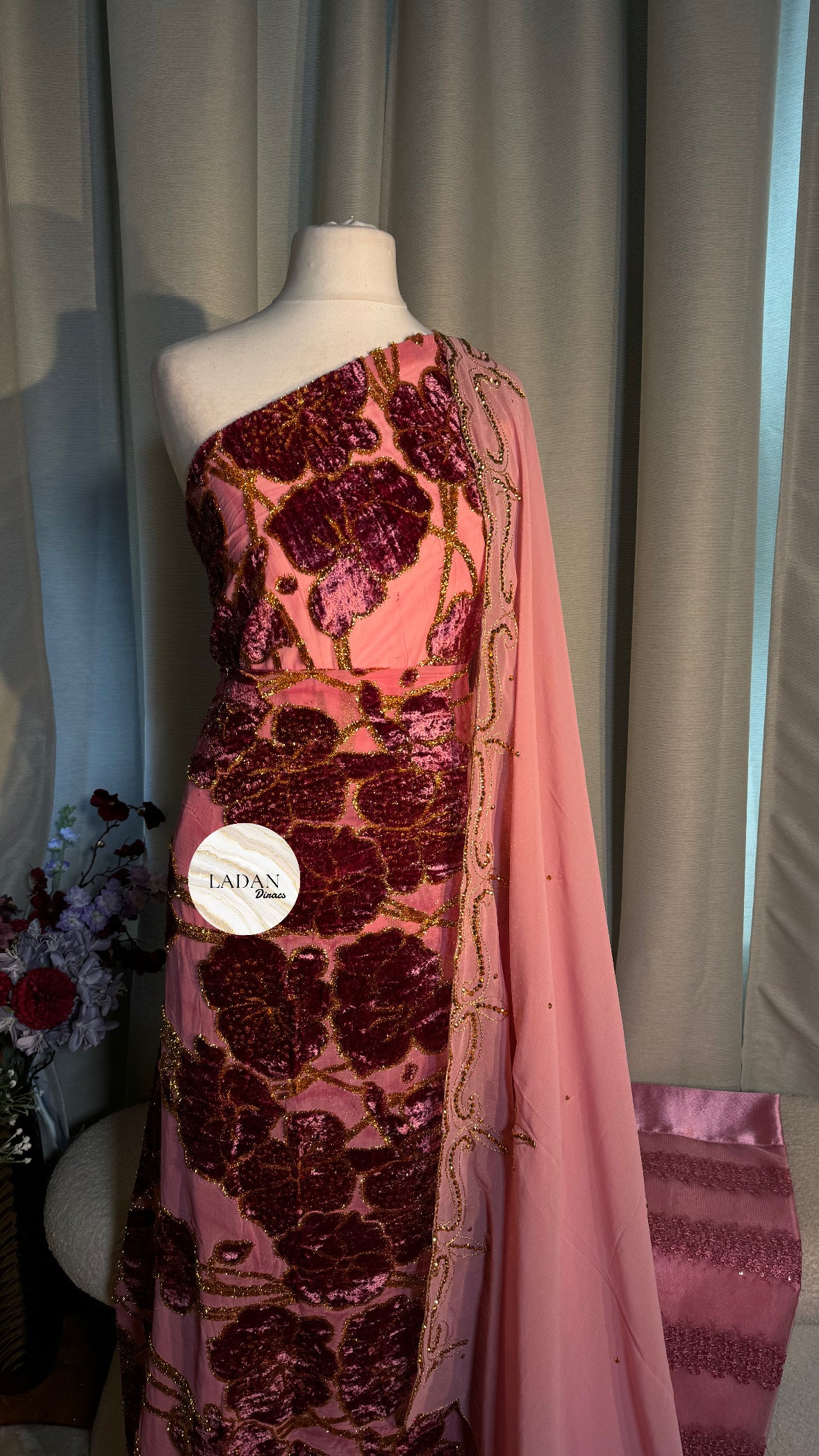 Luxury Maqbal Collection | Pink Dirac Set