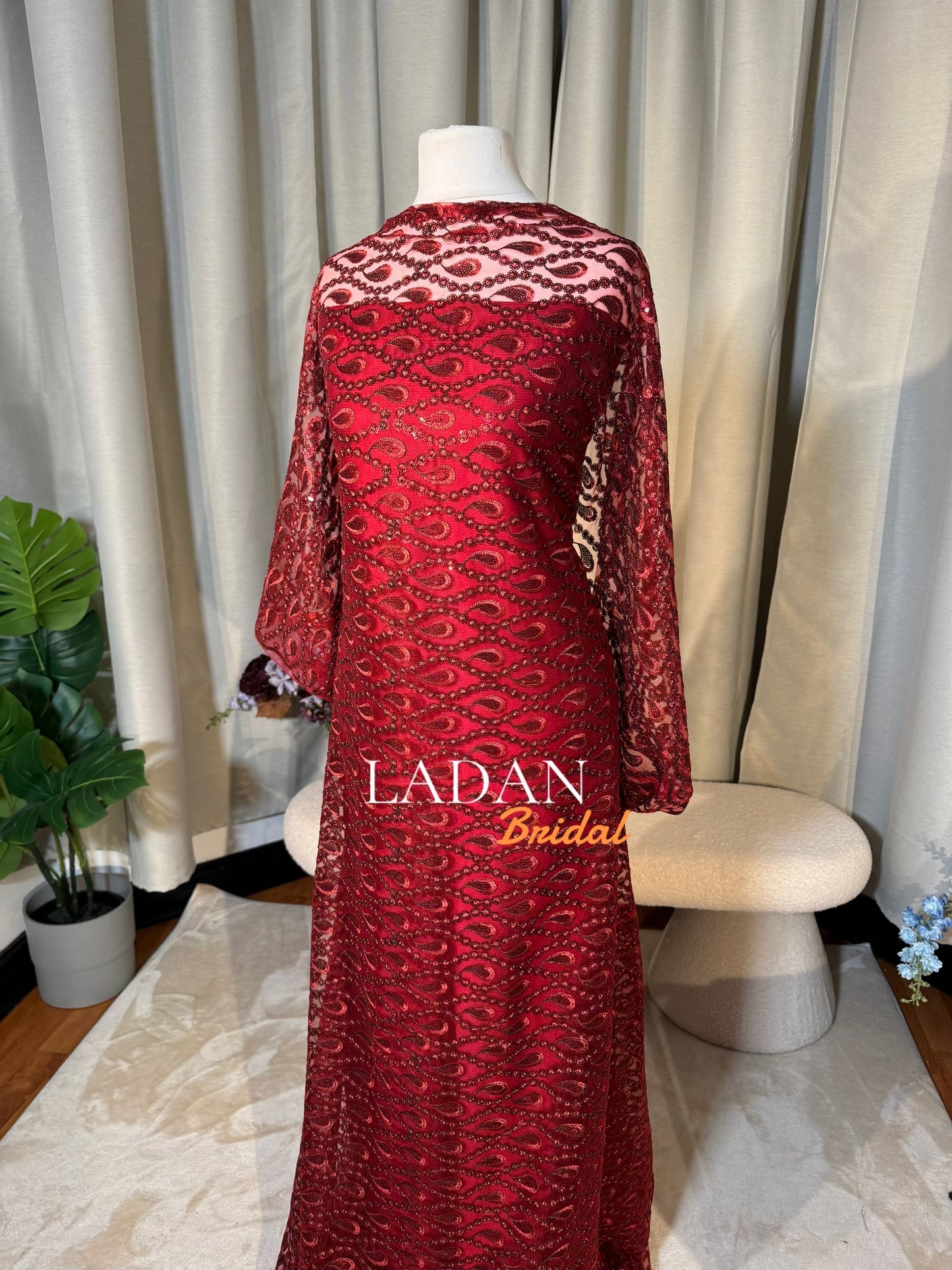 Maroon Lace Dirac