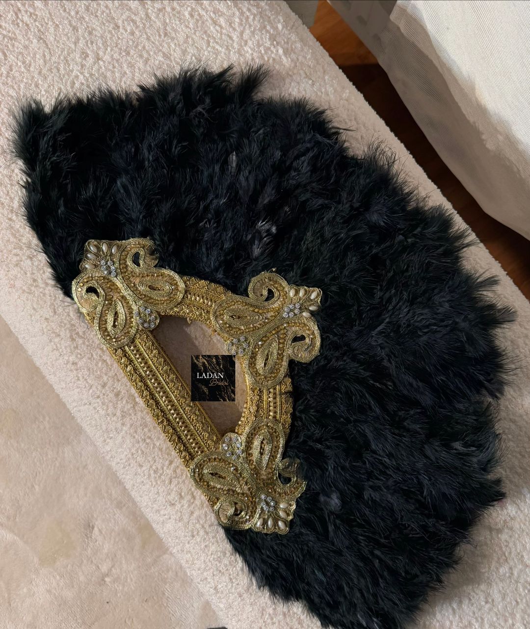 Handheld Feather Fan | Black