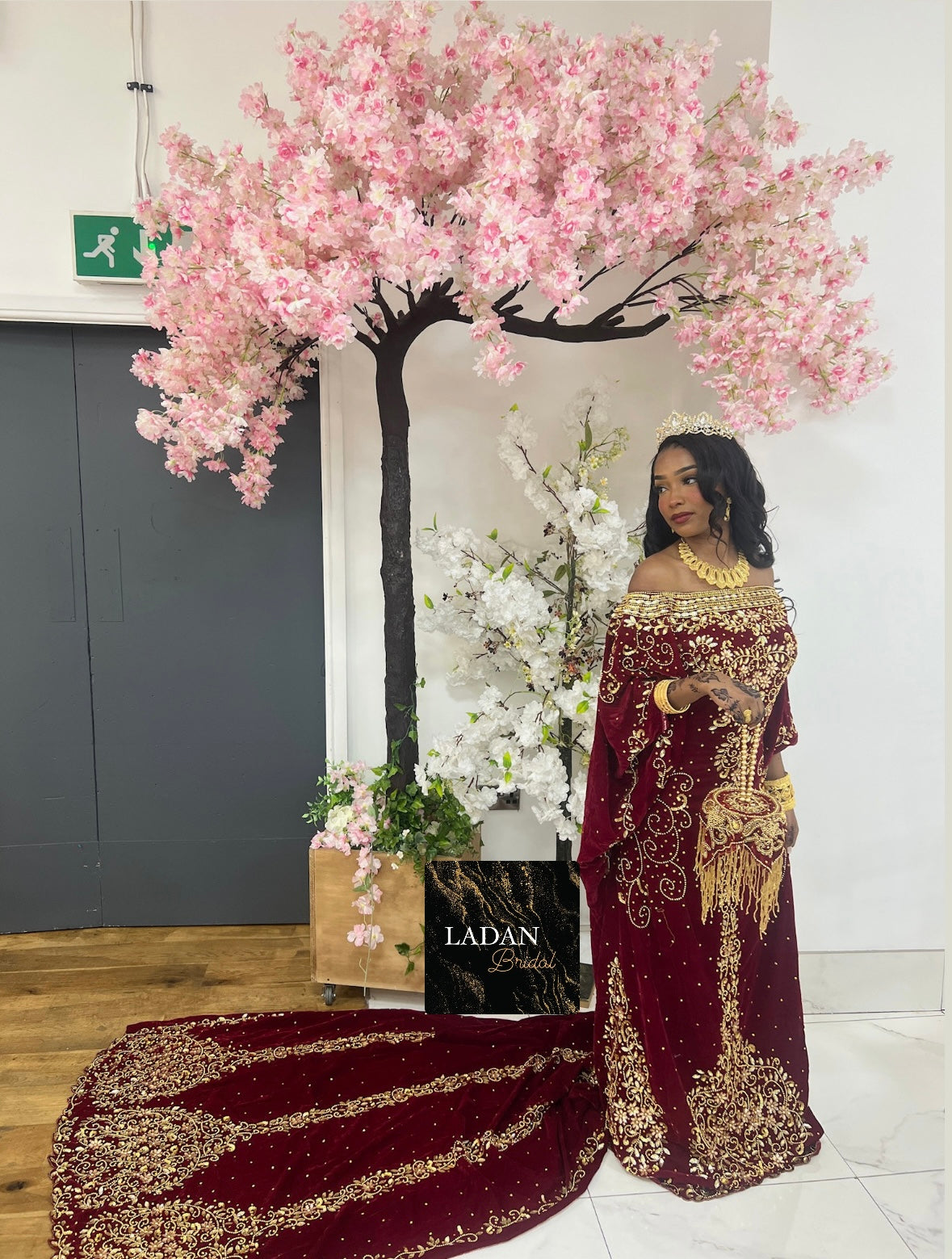 Jawahir Bridal Dirac - Maroon