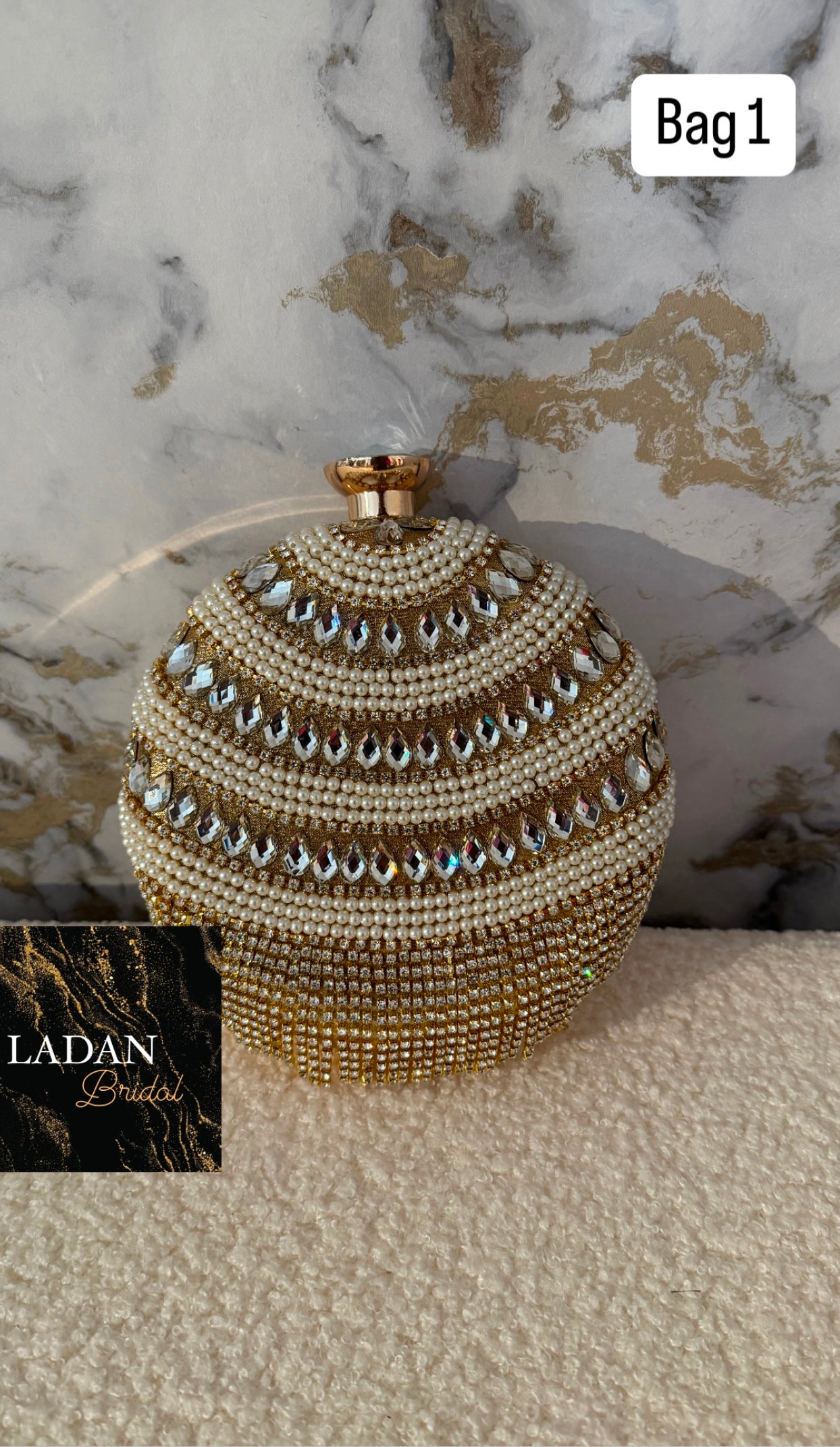Diamond & Pearl Clutch Bag