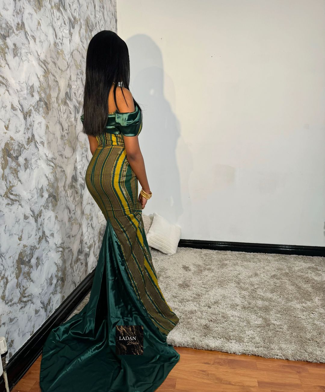 Hido iyo Dhaqan Bridal Dress | Emerald Green | In Stock