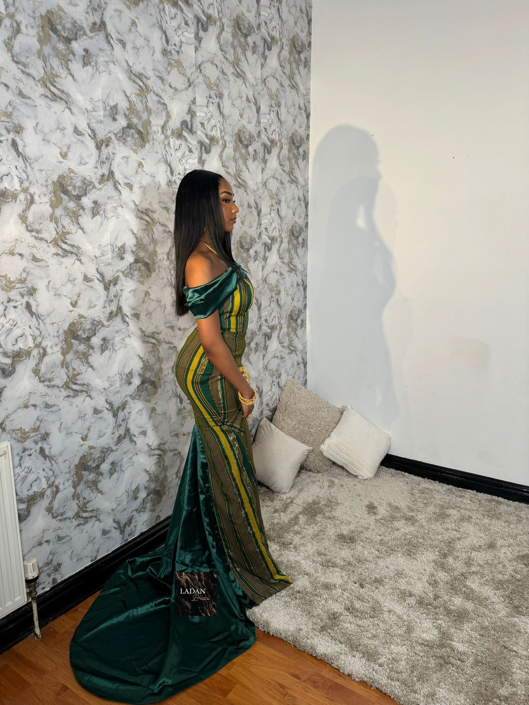 Hido iyo Dhaqan Bridal Dress | Emerald Green | In Stock