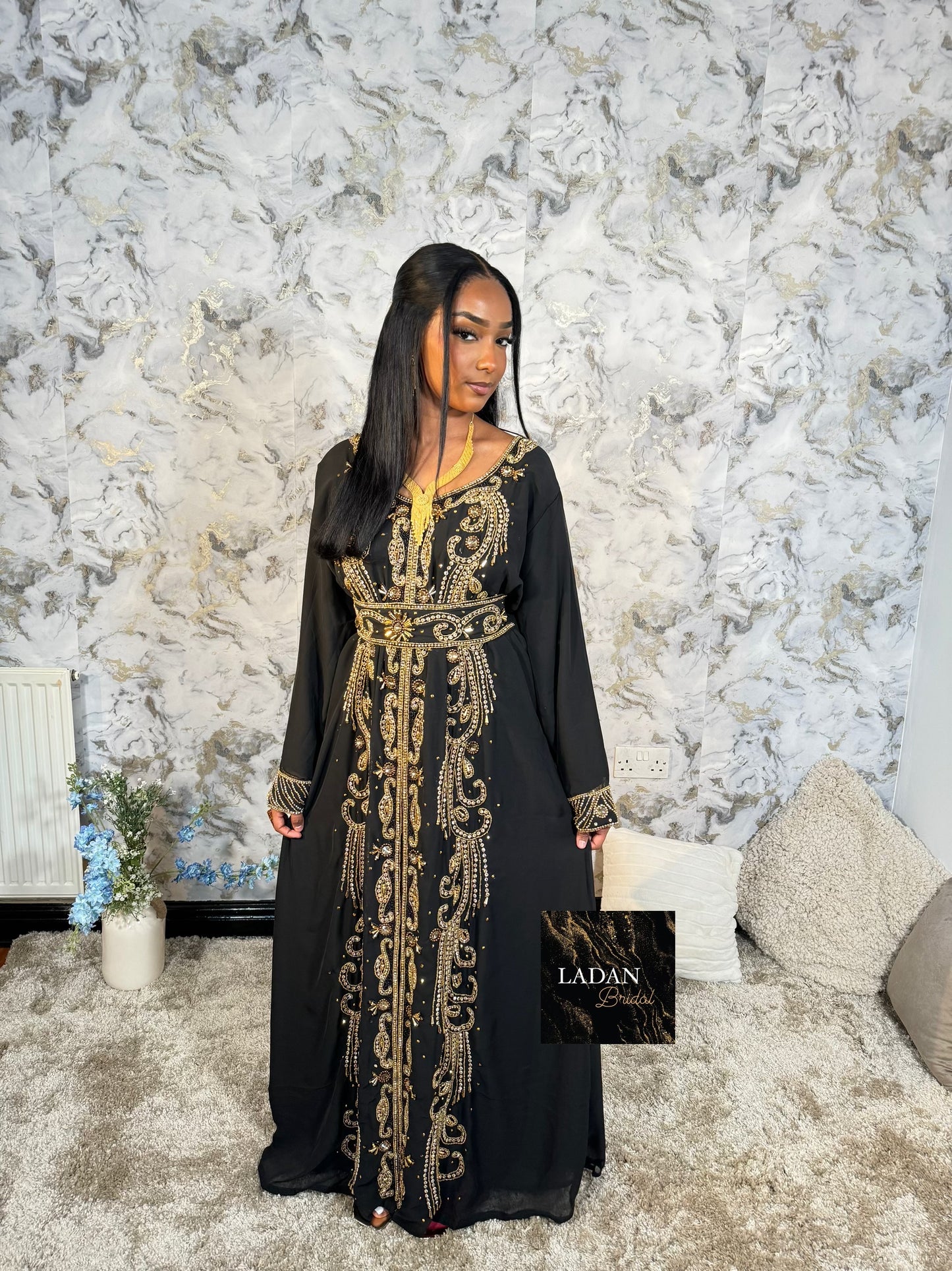 Qamar Nikkah Dress - Black