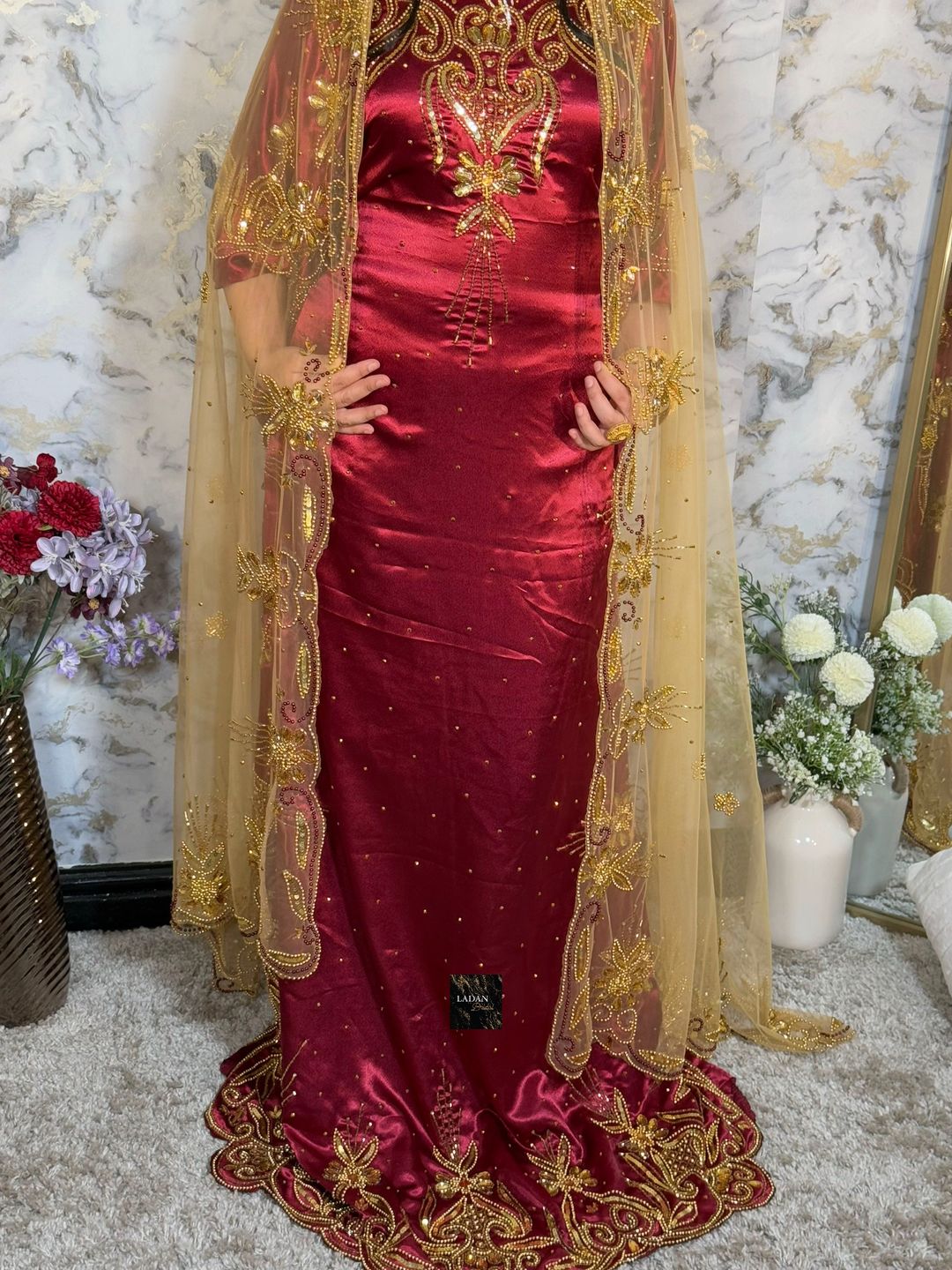 Hala Bridal Dirac - Maroon