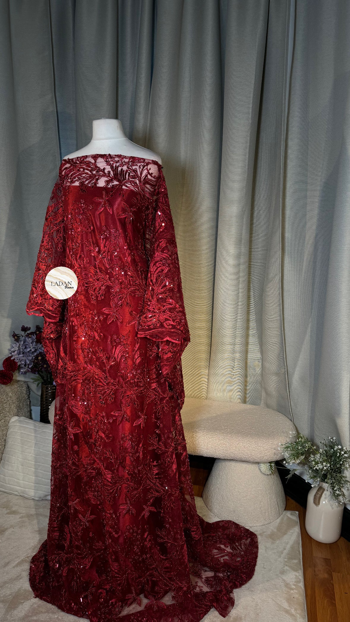 Luxury Lace Dirac Set | Maroon