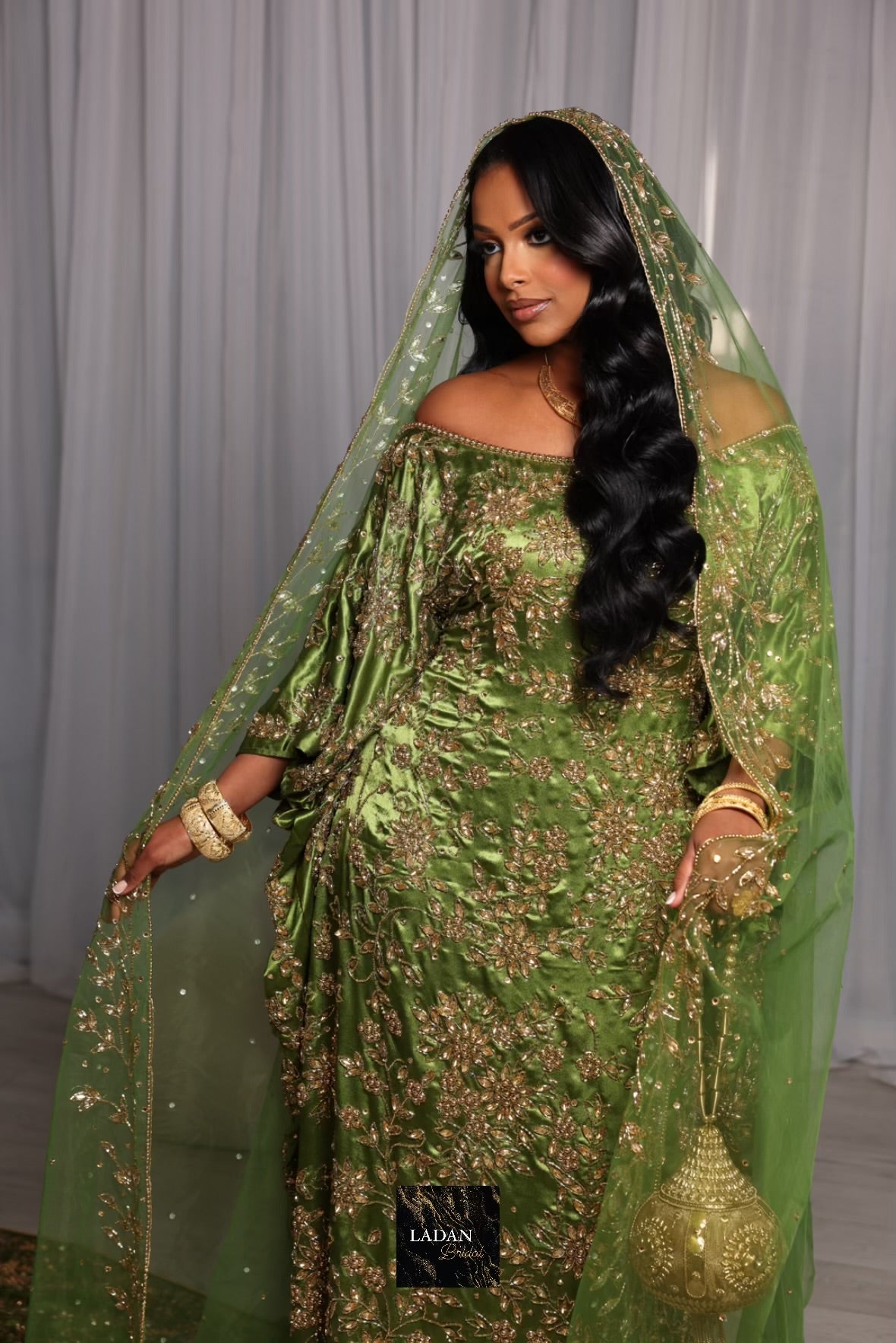Sabrina Bridal Dirac - Olive Green