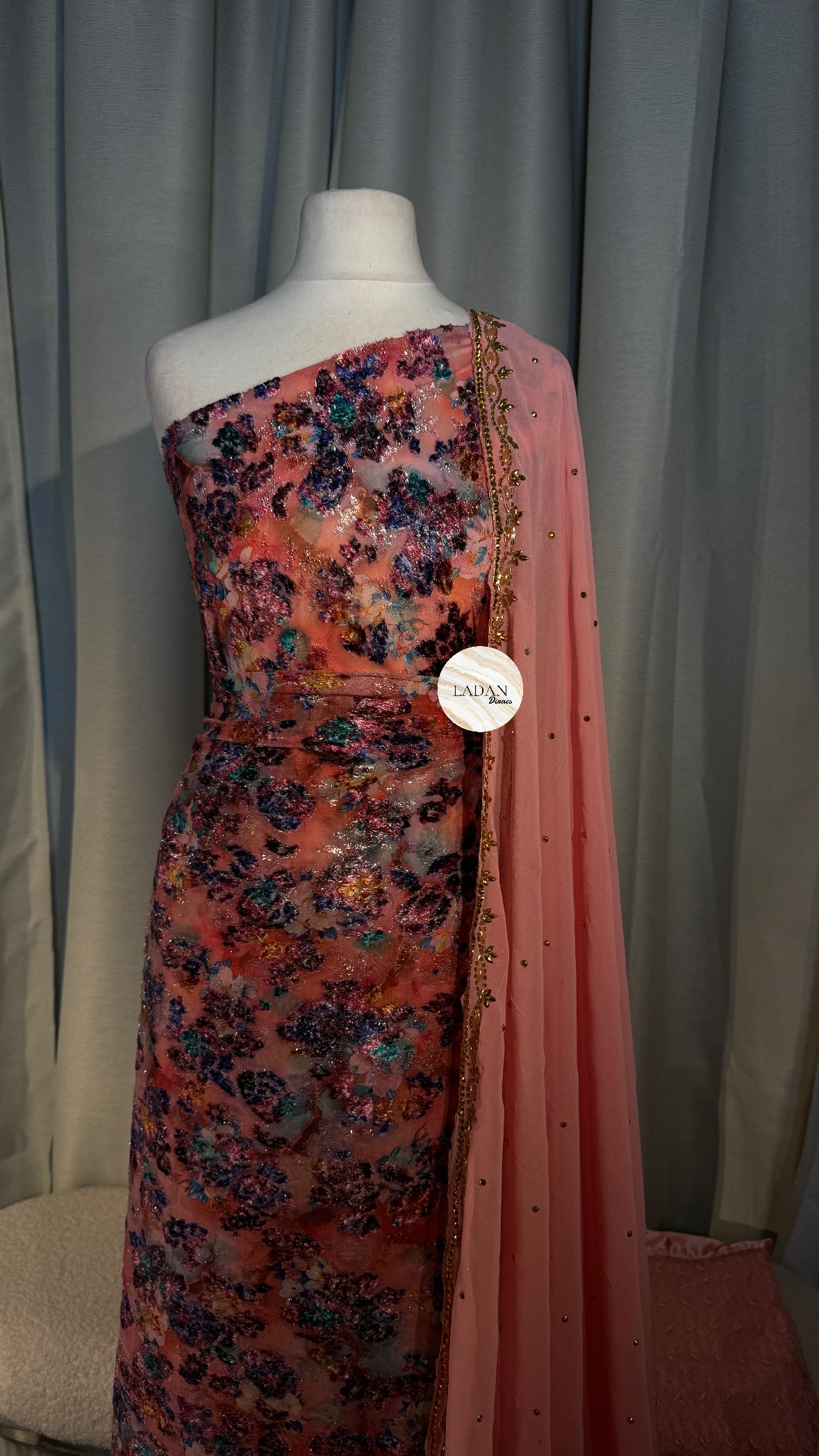 Bloom Maqbal Collection | Pink Dirac Set