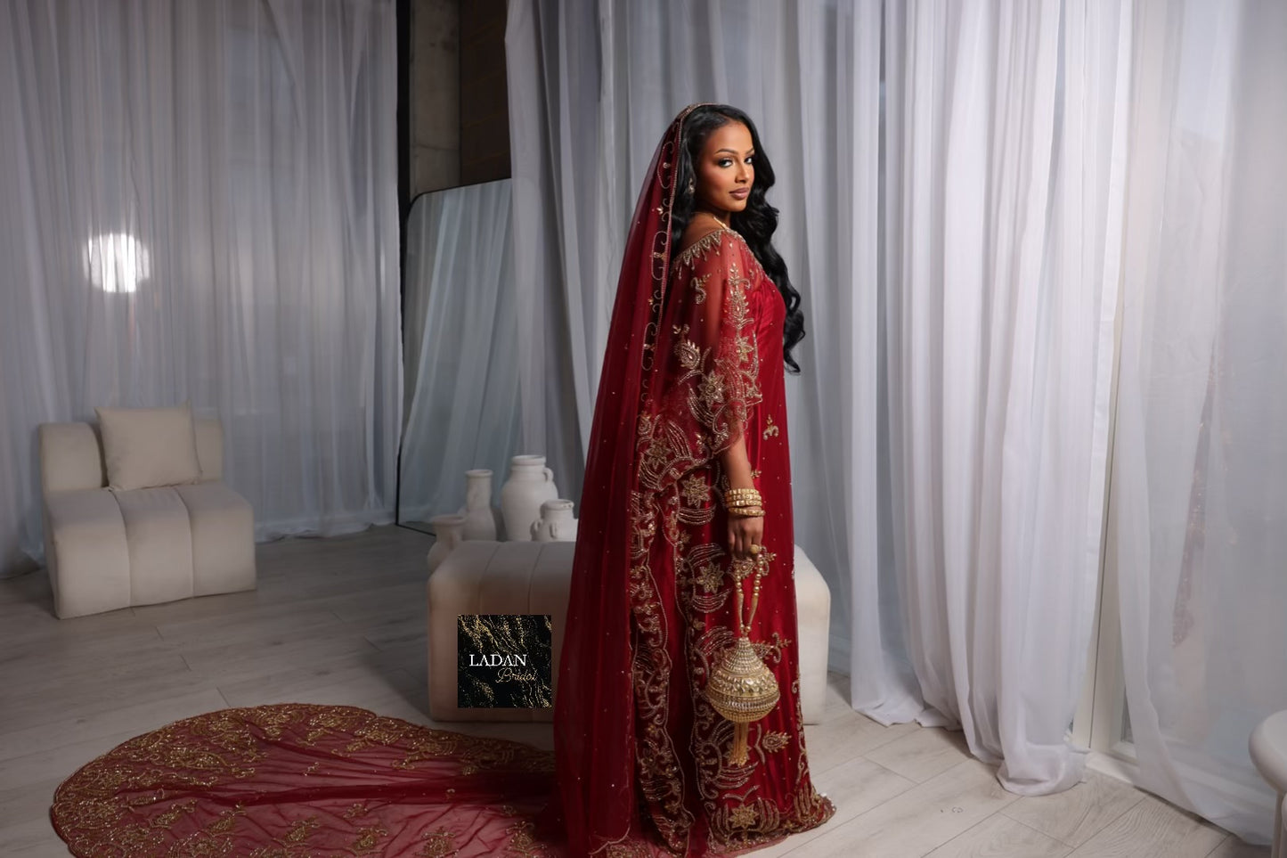 Jamila Bridal Dirac - Maroon