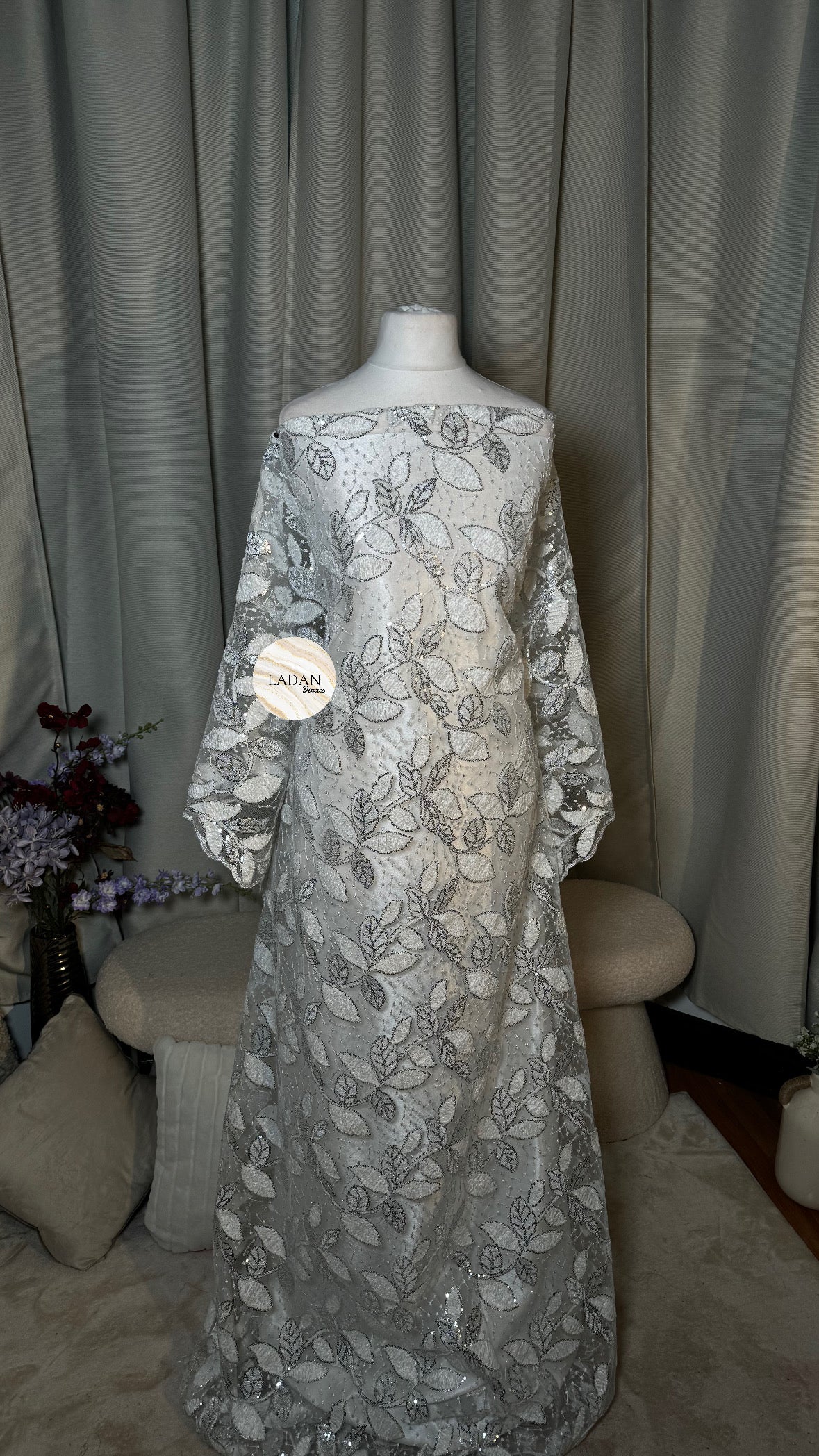 White Leaf Lace Dirac Set
