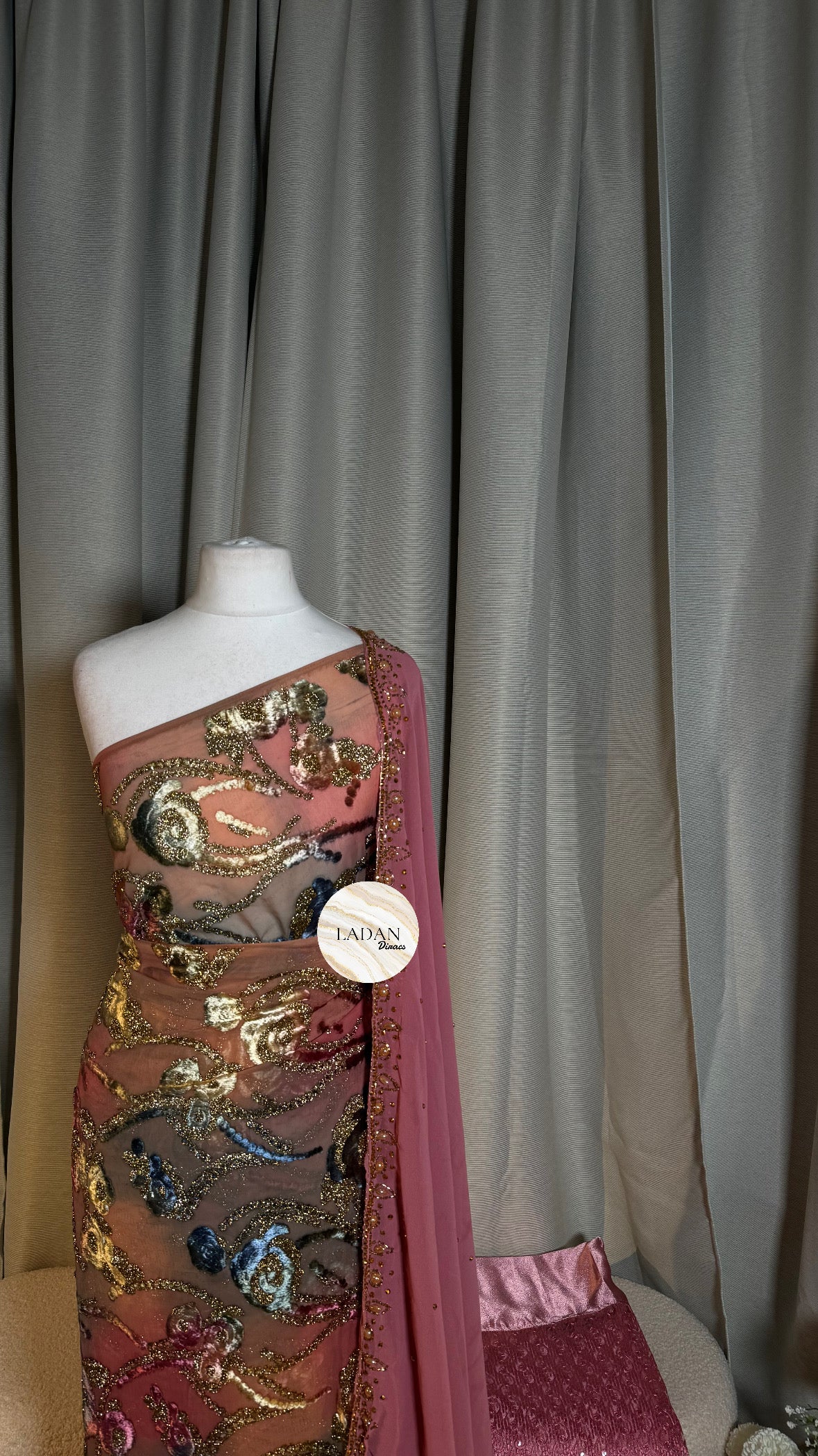 Prestige Maqbal Collection | Pink & Multcoloured Dirac Set