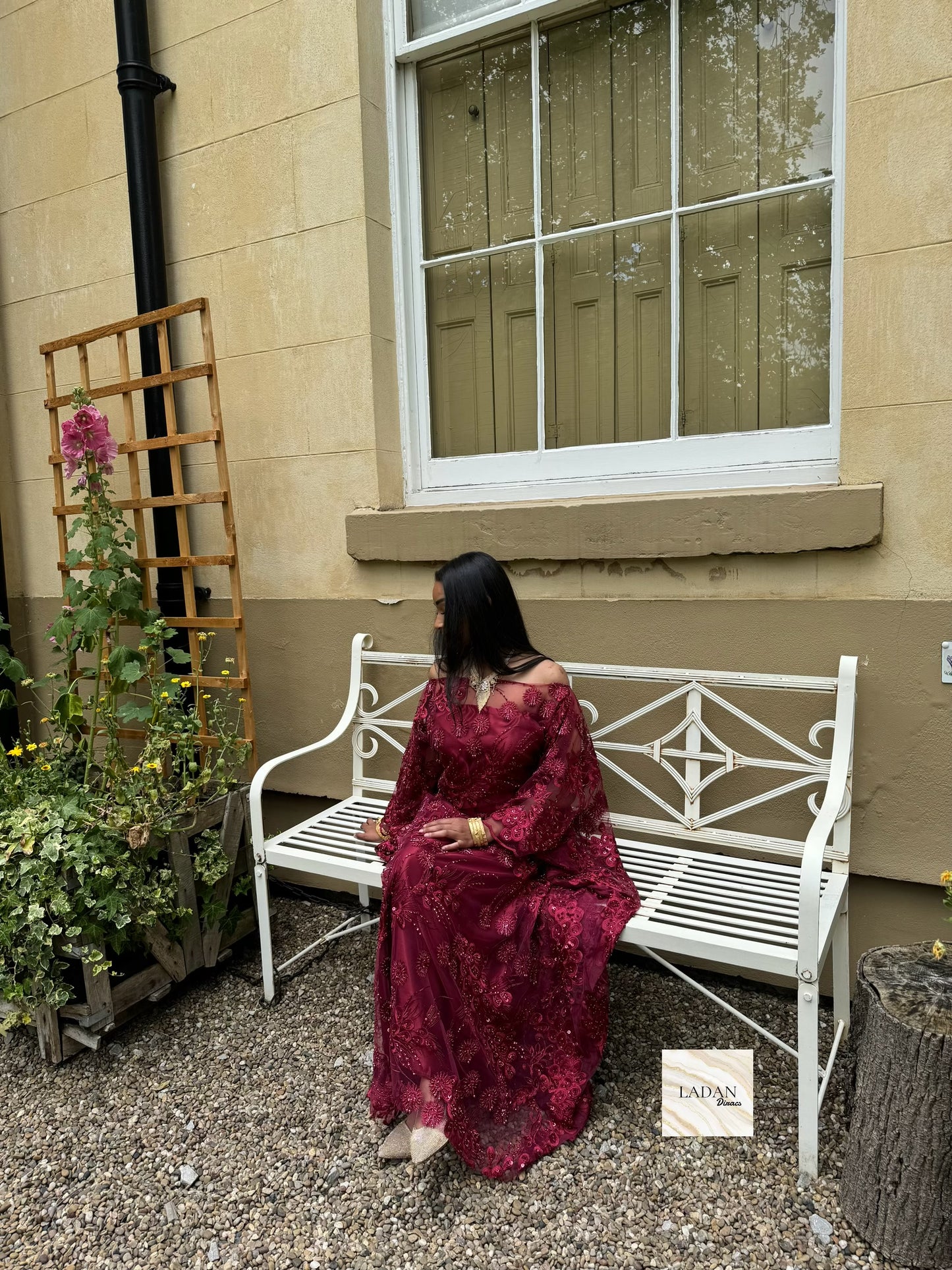 Luxury Lace Dirac Set | Dark Maroon