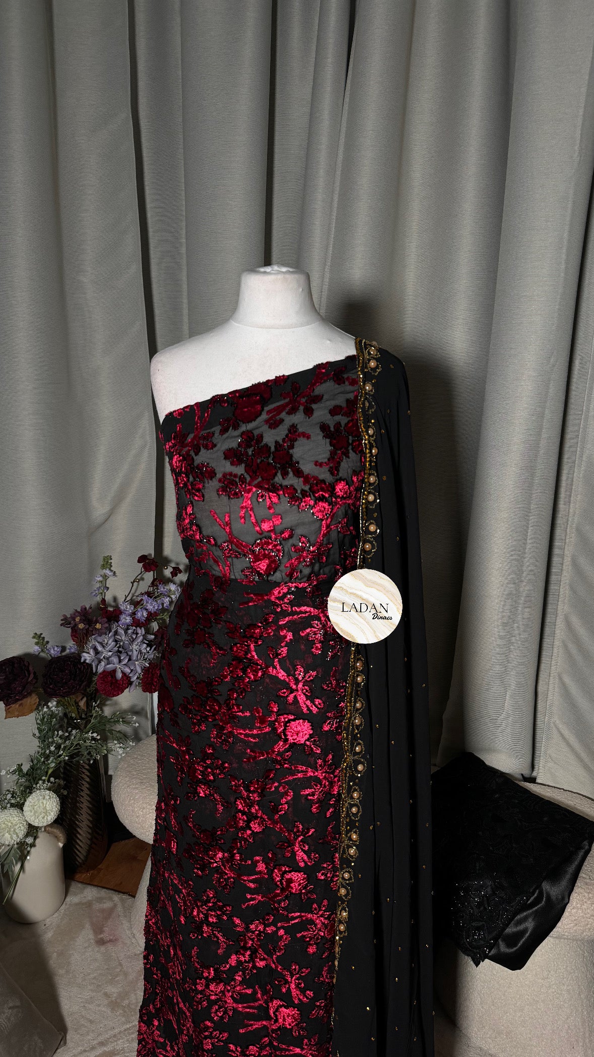 Prestige Maqbal Collection | Black & Red Dirac Set