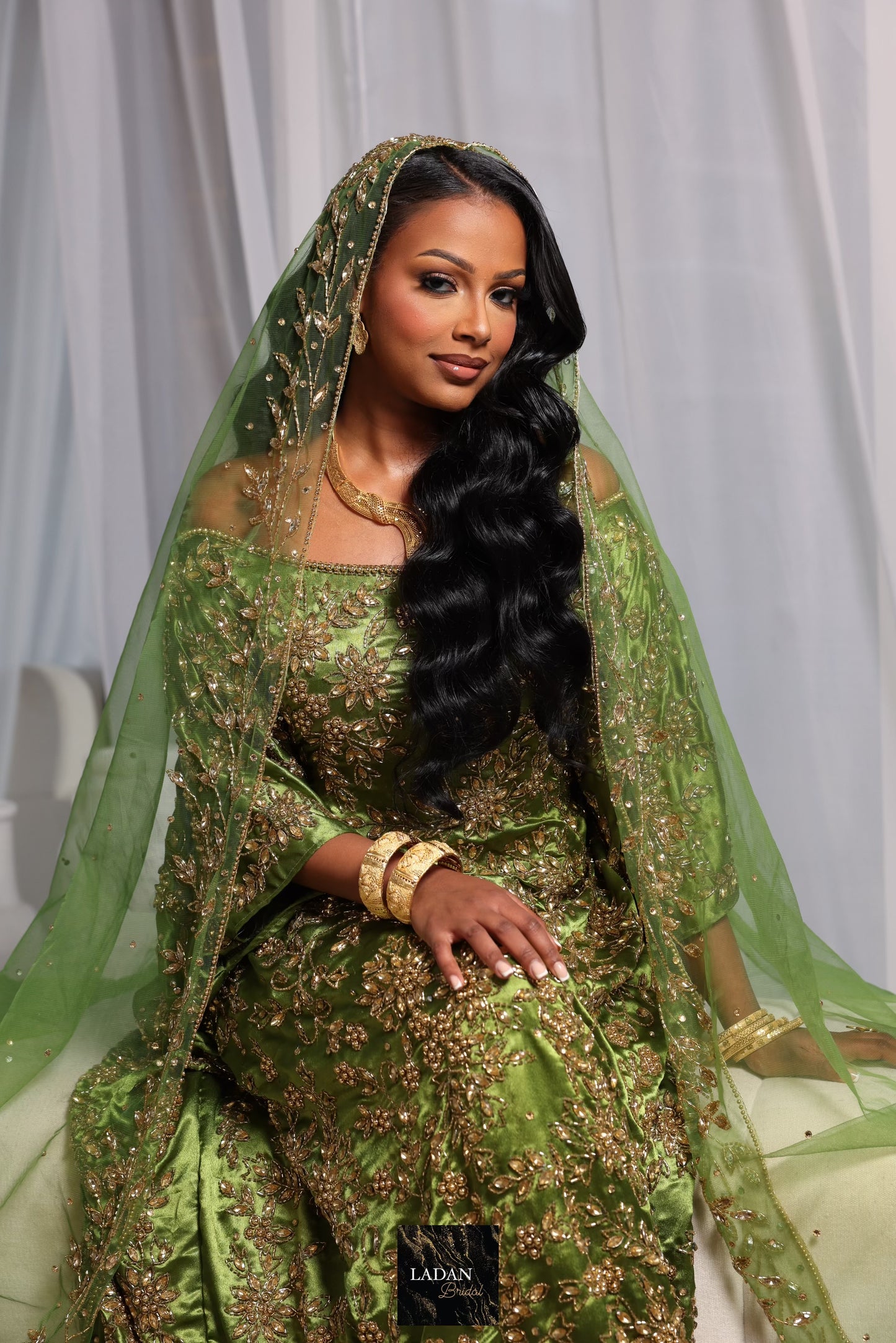 Sabrina Bridal Dirac - Olive Green