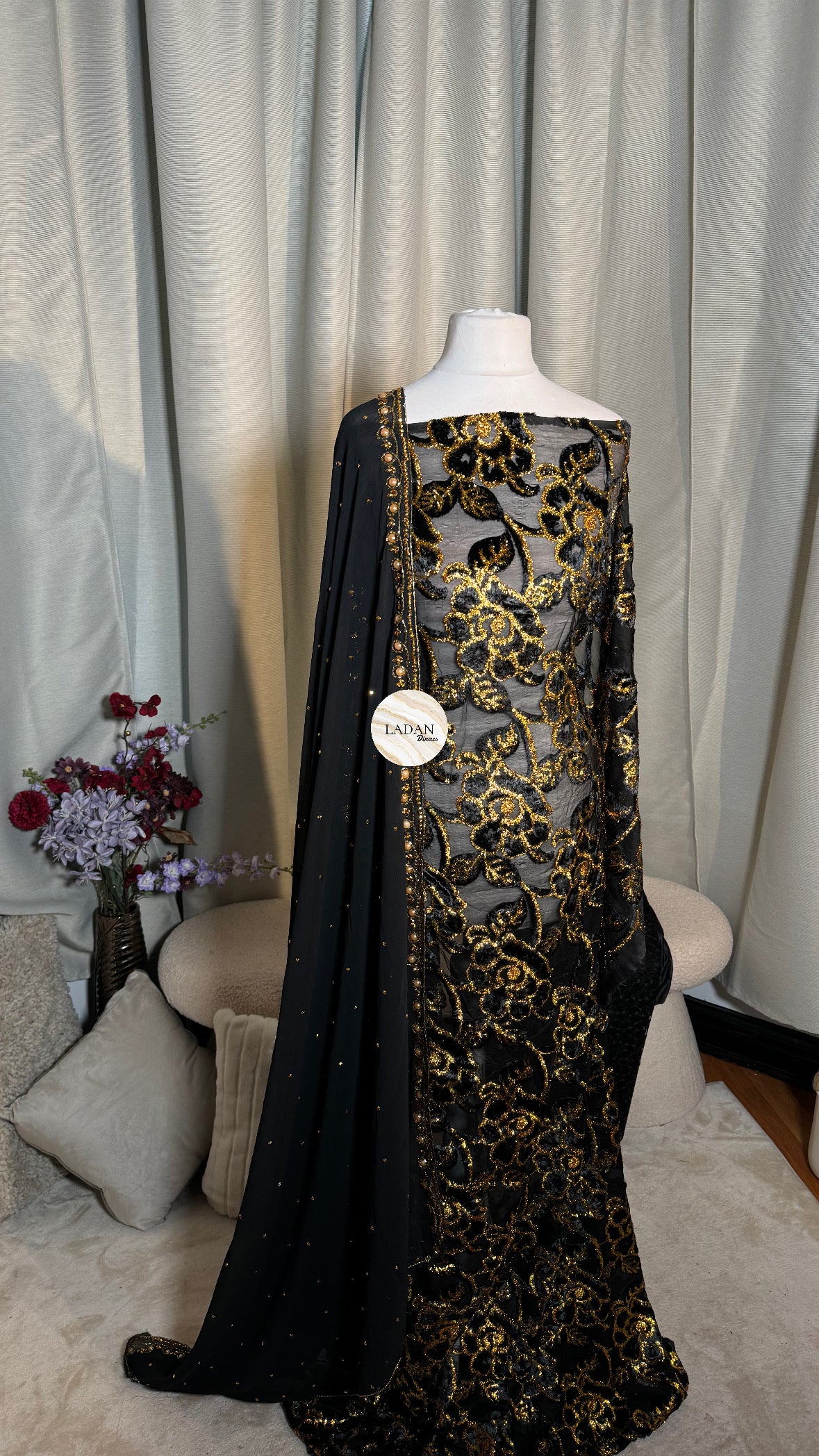 Prestige Maqbal Collection | Black & Gold Dirac Set