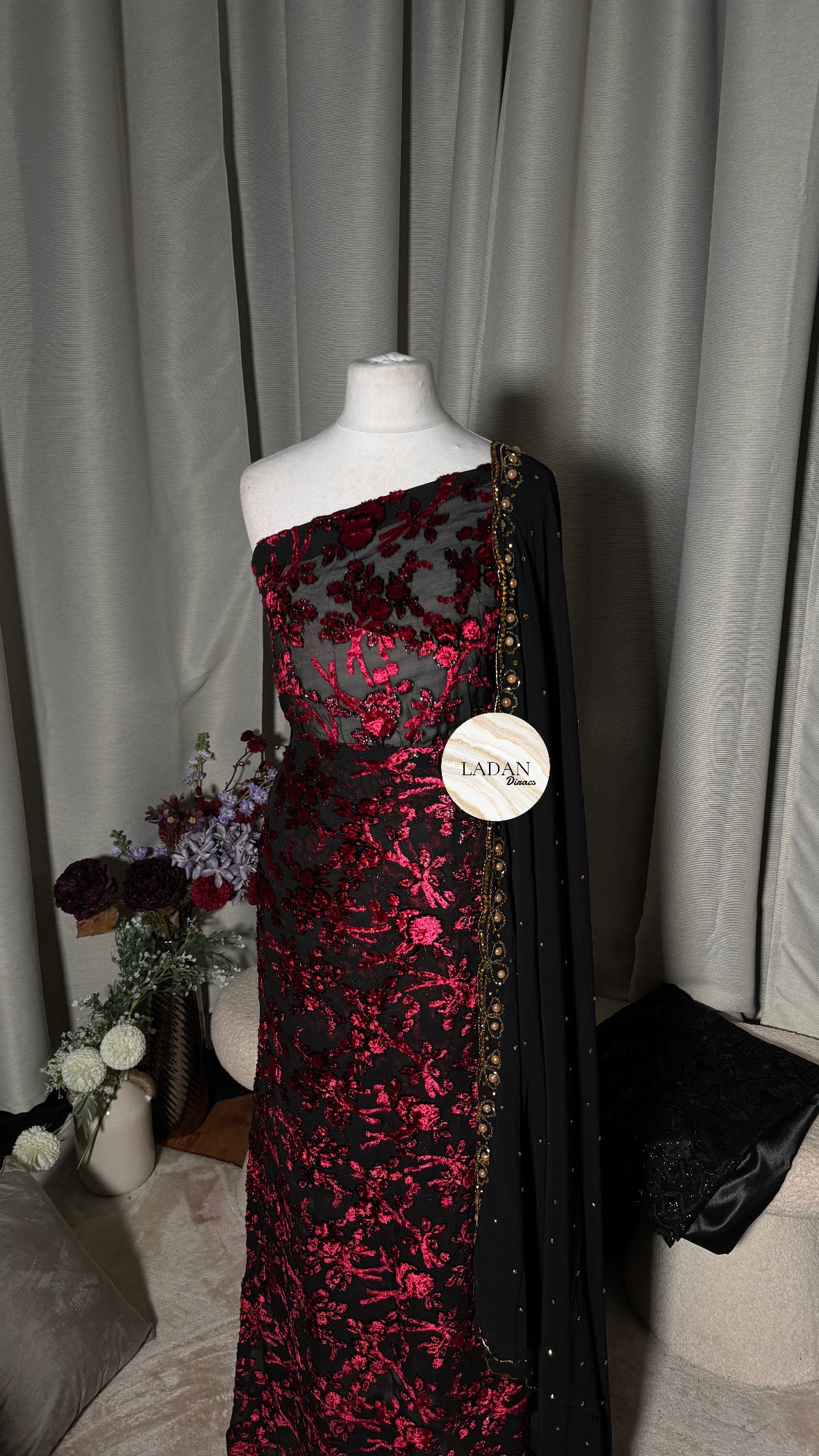 Prestige Maqbal Collection | Black & Red Dirac Set