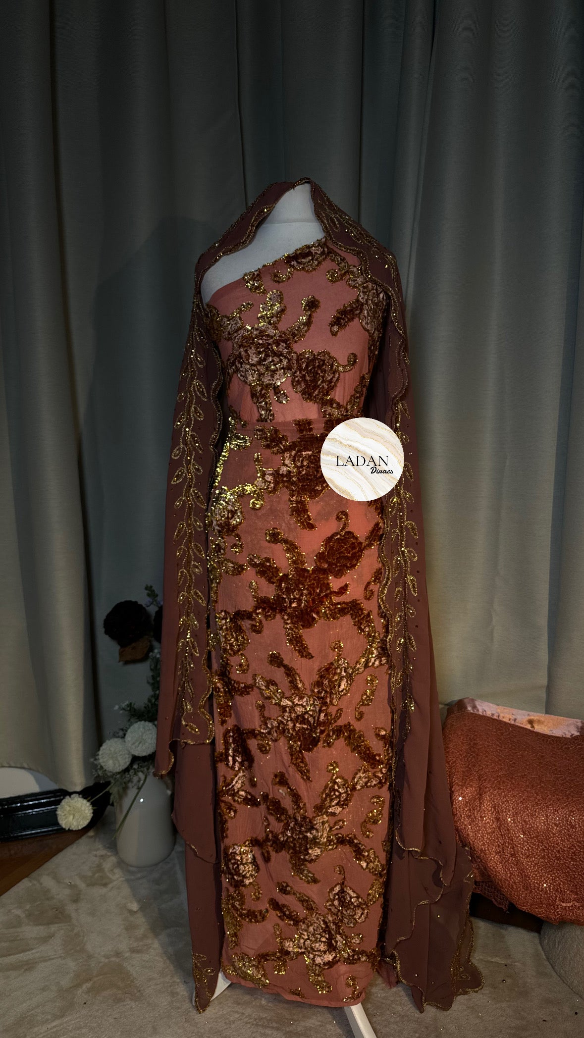 Luxury Maqbal Collection | Rose Gold Dirac Set