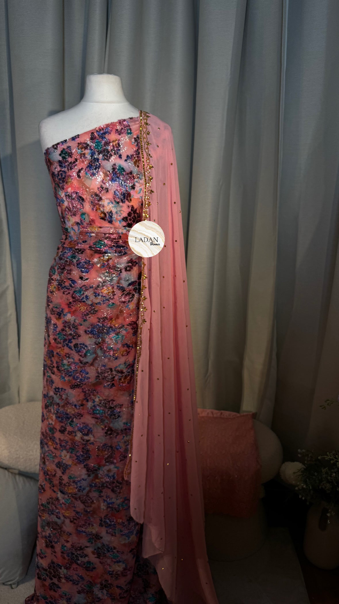 Bloom Maqbal Collection | Pink Dirac Set