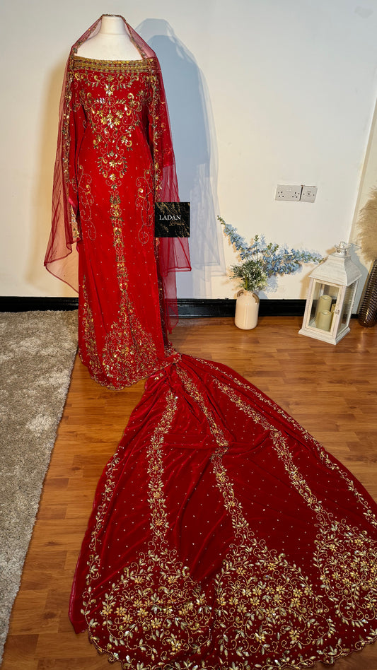 Jawahir Bridal Dirac - Red