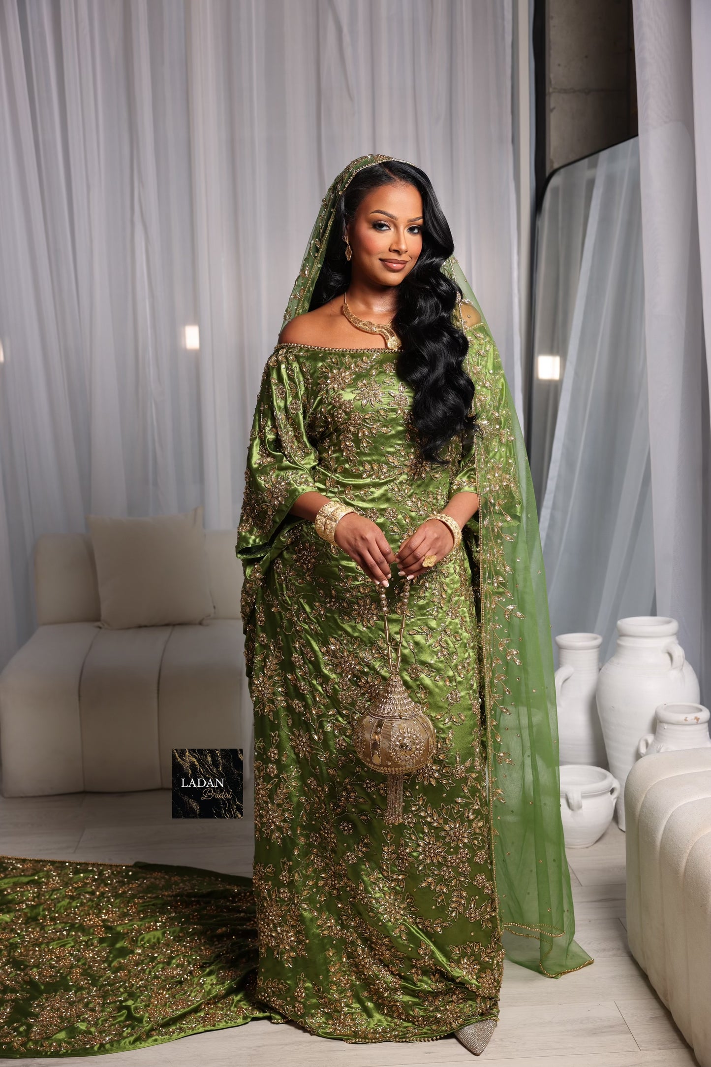 Sabrina Bridal Dirac - Olive Green