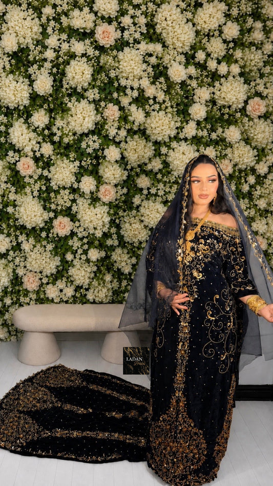 Jawahir Bridal Dirac - Navy Blue