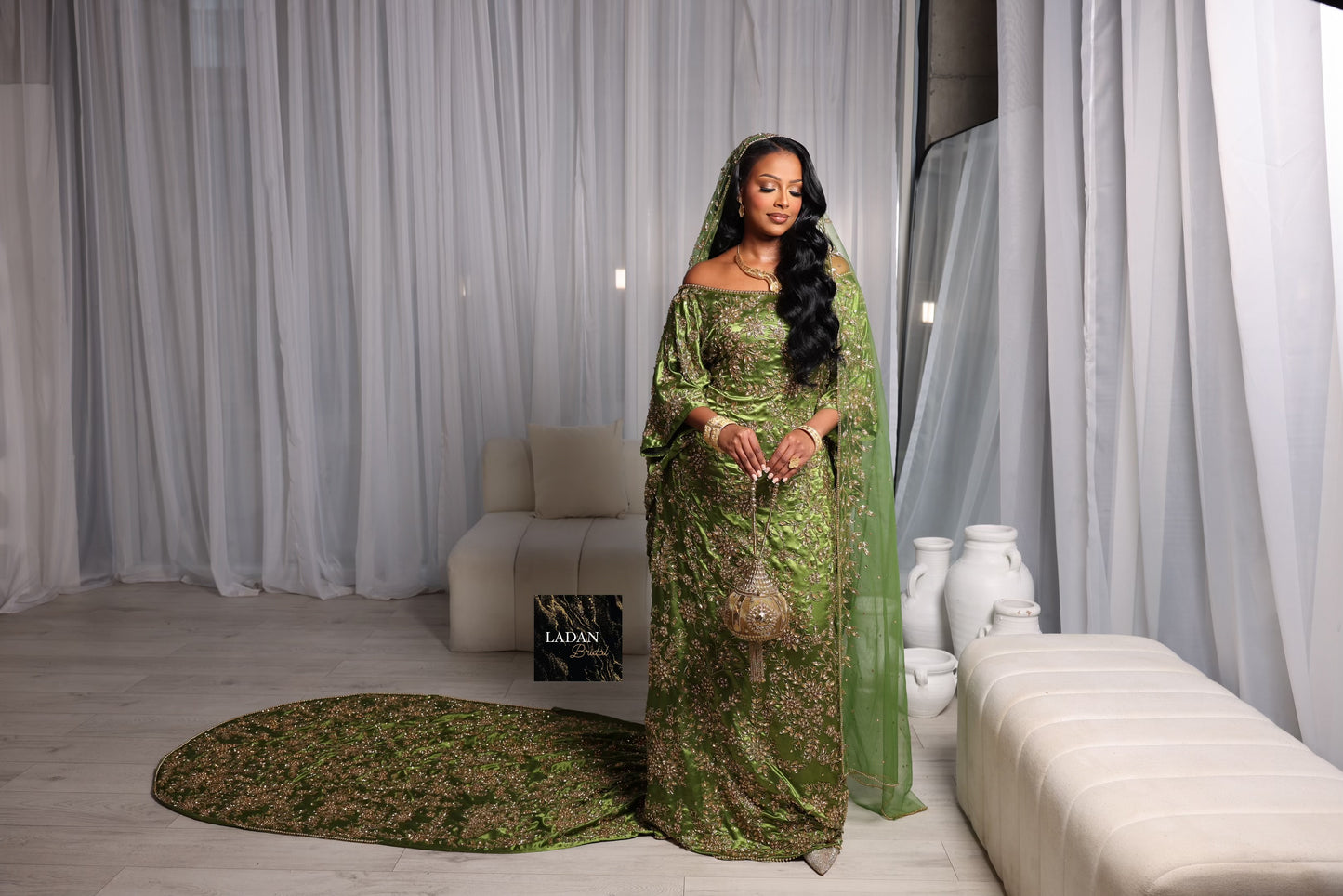 Sabrina Bridal Dirac - Olive Green