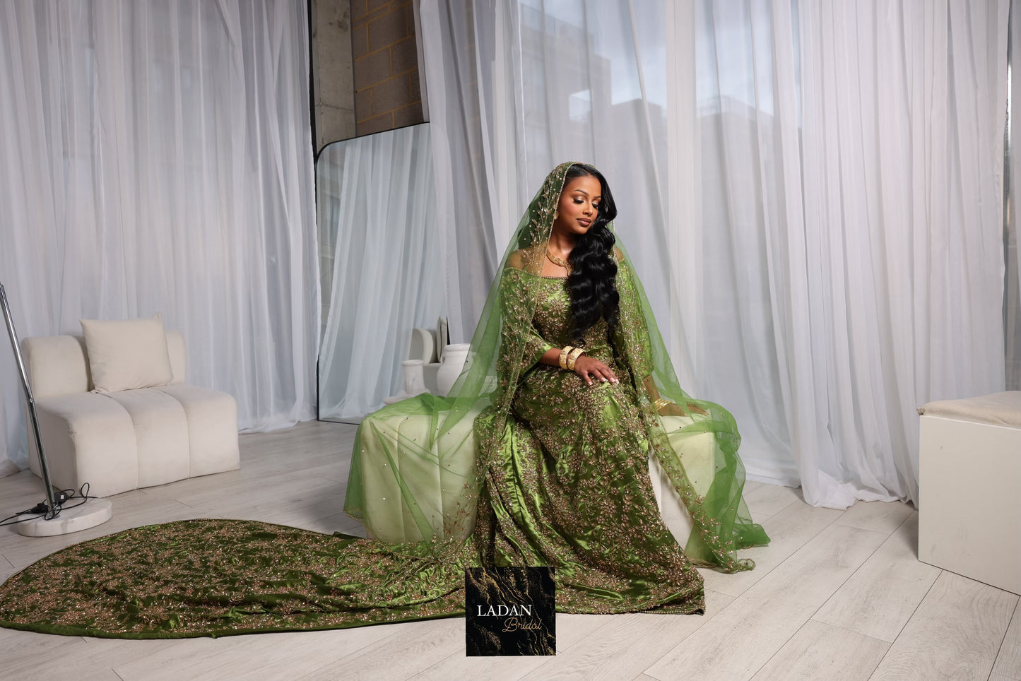 Sabrina Bridal Dirac - Olive Green