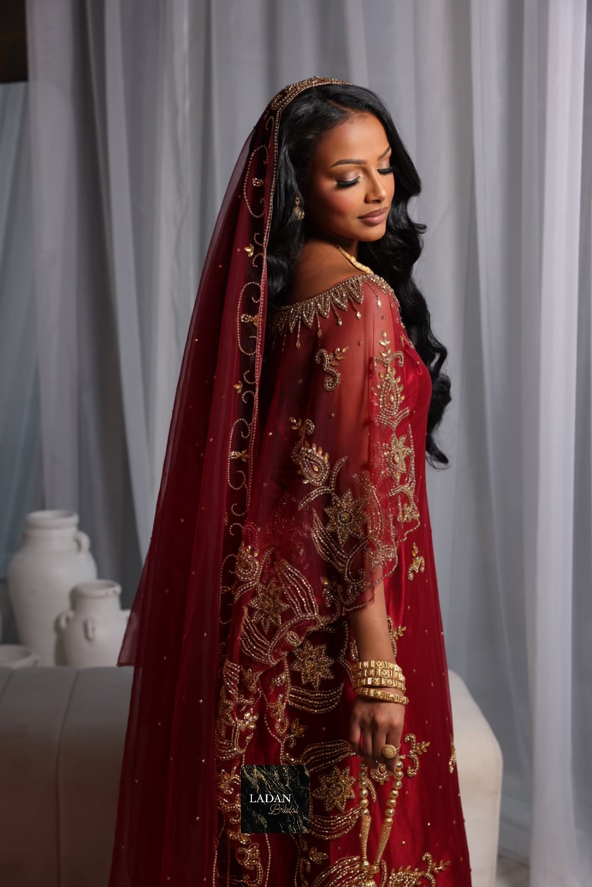 Jamila Bridal Dirac - Maroon