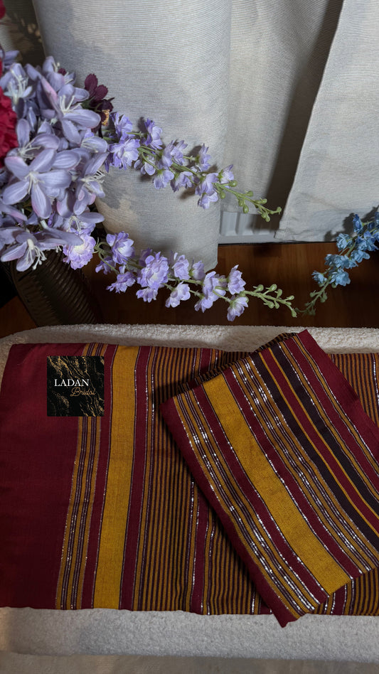 Hido Iyo Dhaqan - Dark Red & Gold