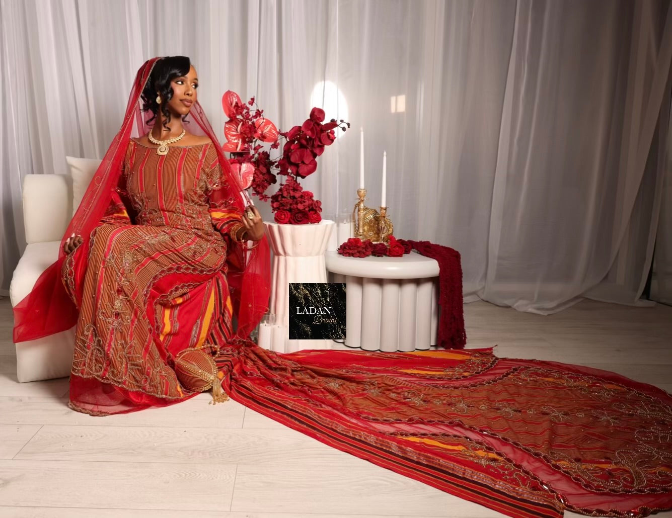 Hido iyo Dhaqan Bridal Dirac - Red