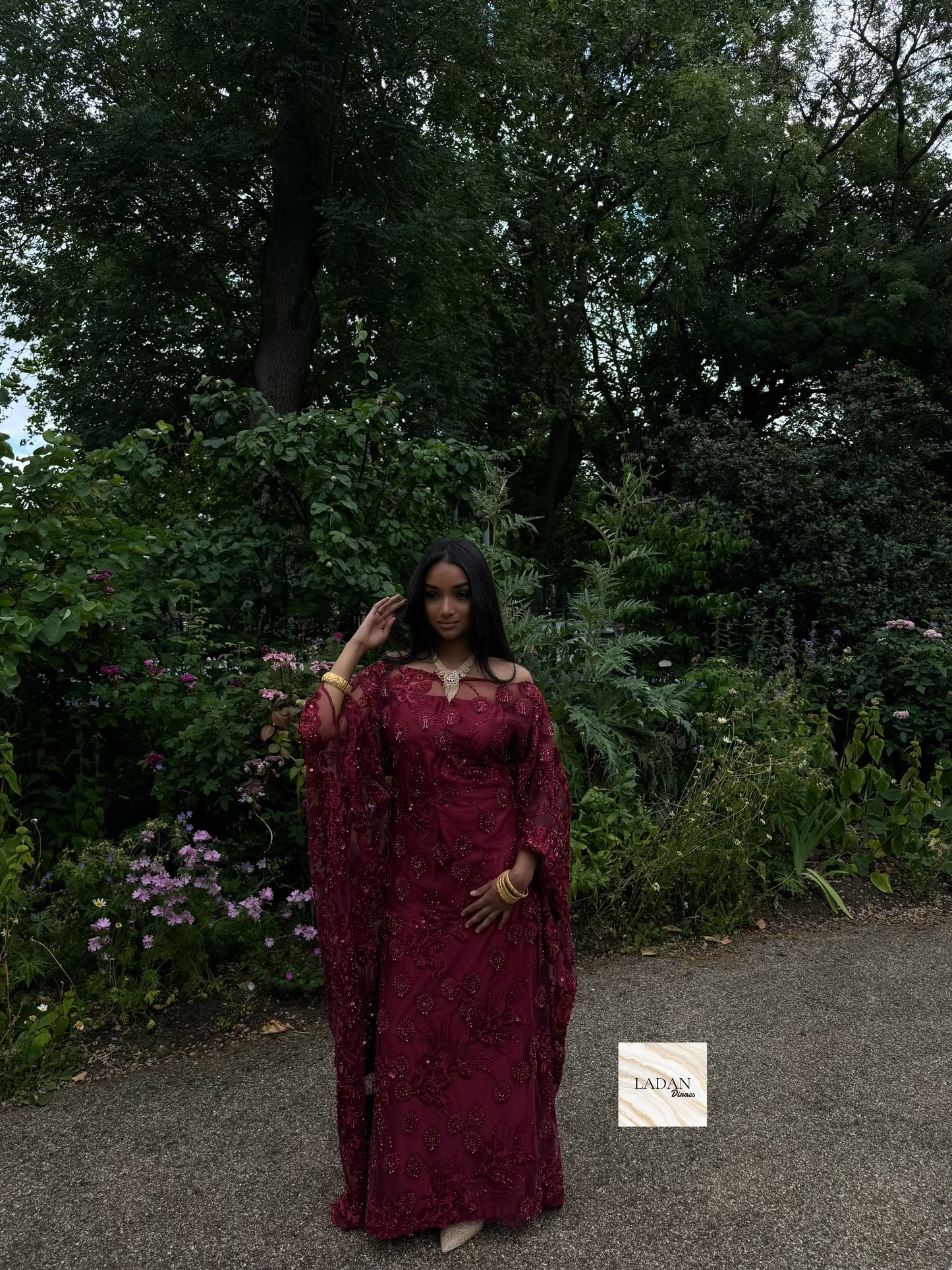 Luxury Lace Dirac Set | Dark Maroon