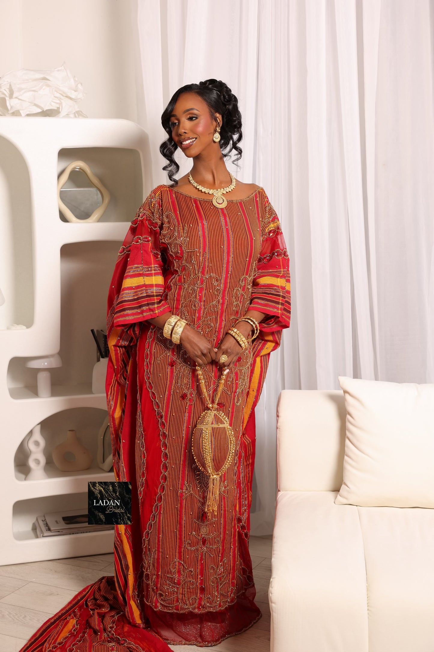 Hido iyo Dhaqan Bridal Dirac - Red